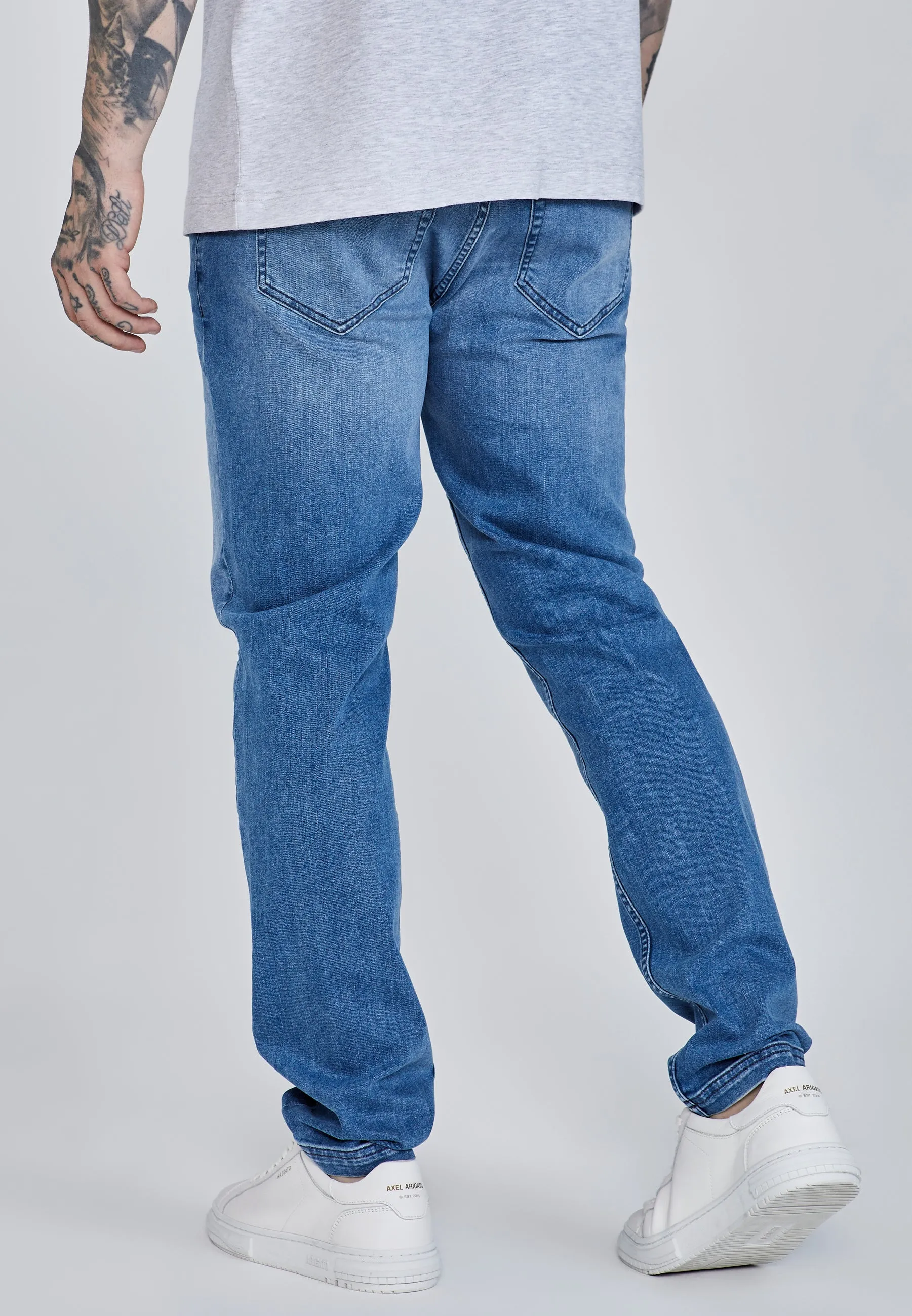 Slim Fit Jeans Washed Mid Blue sold by Siksilk product image thumbnail 4