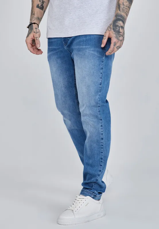 Slim Fit Jeans Washed Mid Blue sold by Siksilk