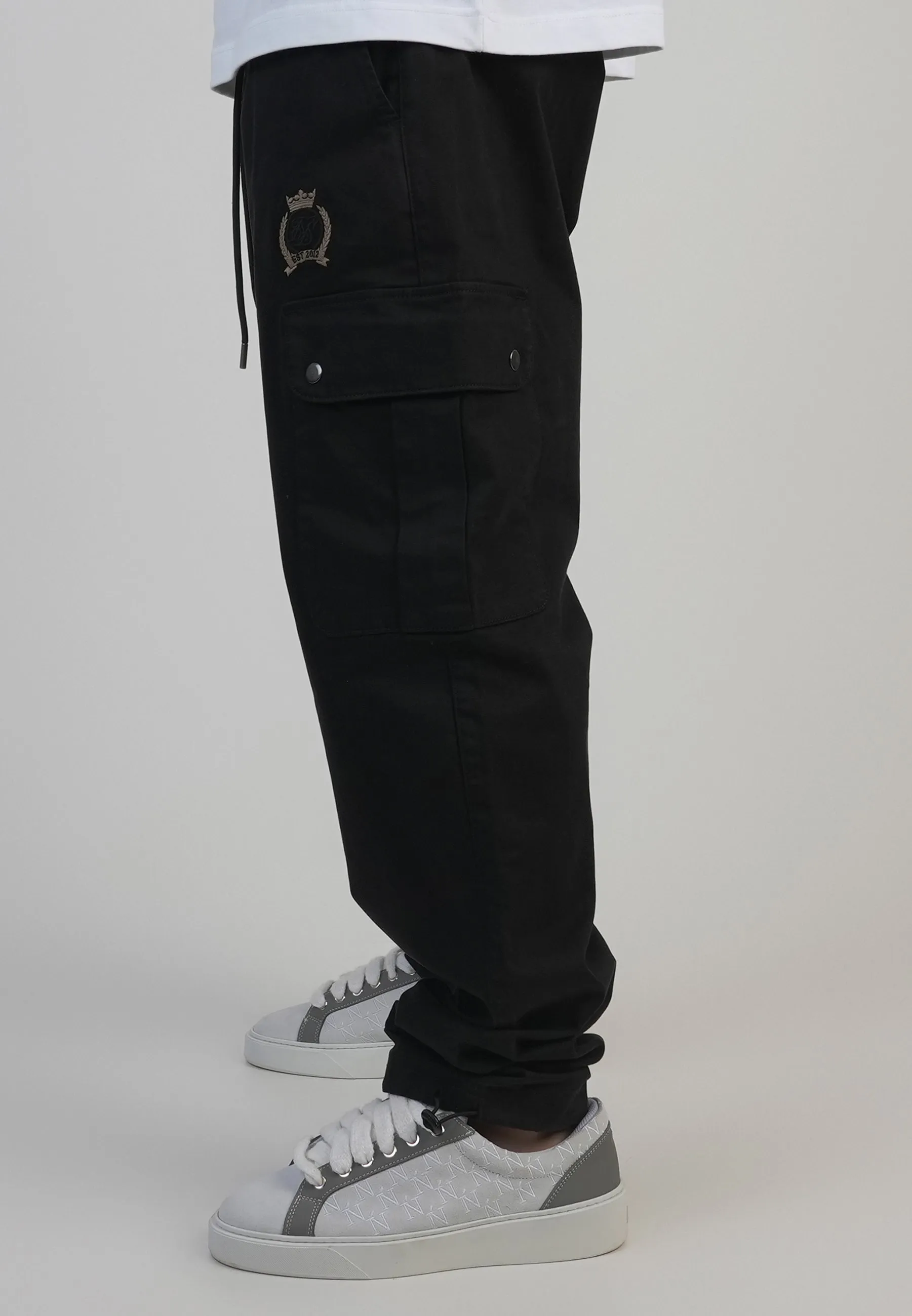 Black Loose Fit Cargos sold by Siksilk product image thumbnail 3