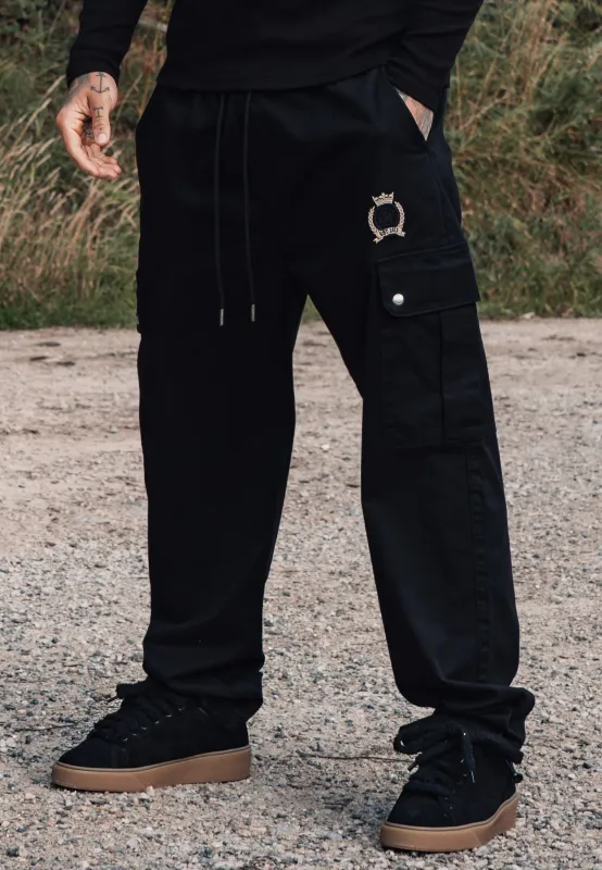 Black Loose Fit Cargos sold by Siksilk