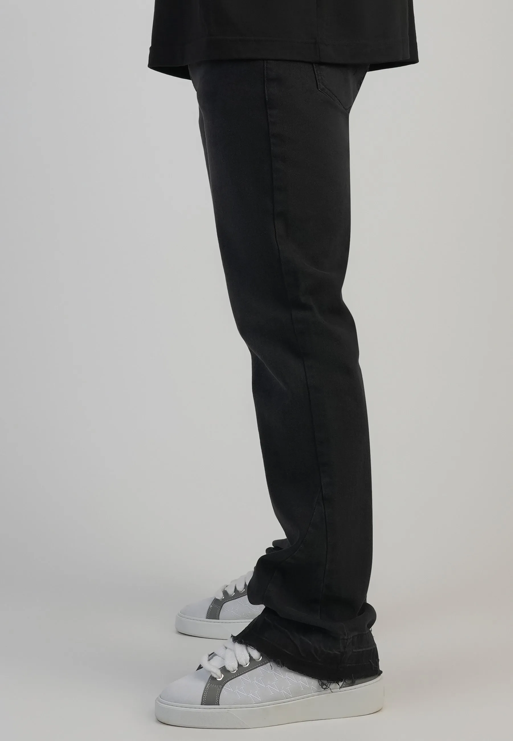 Flare Fit Jeans Washed Black sold by Siksilk