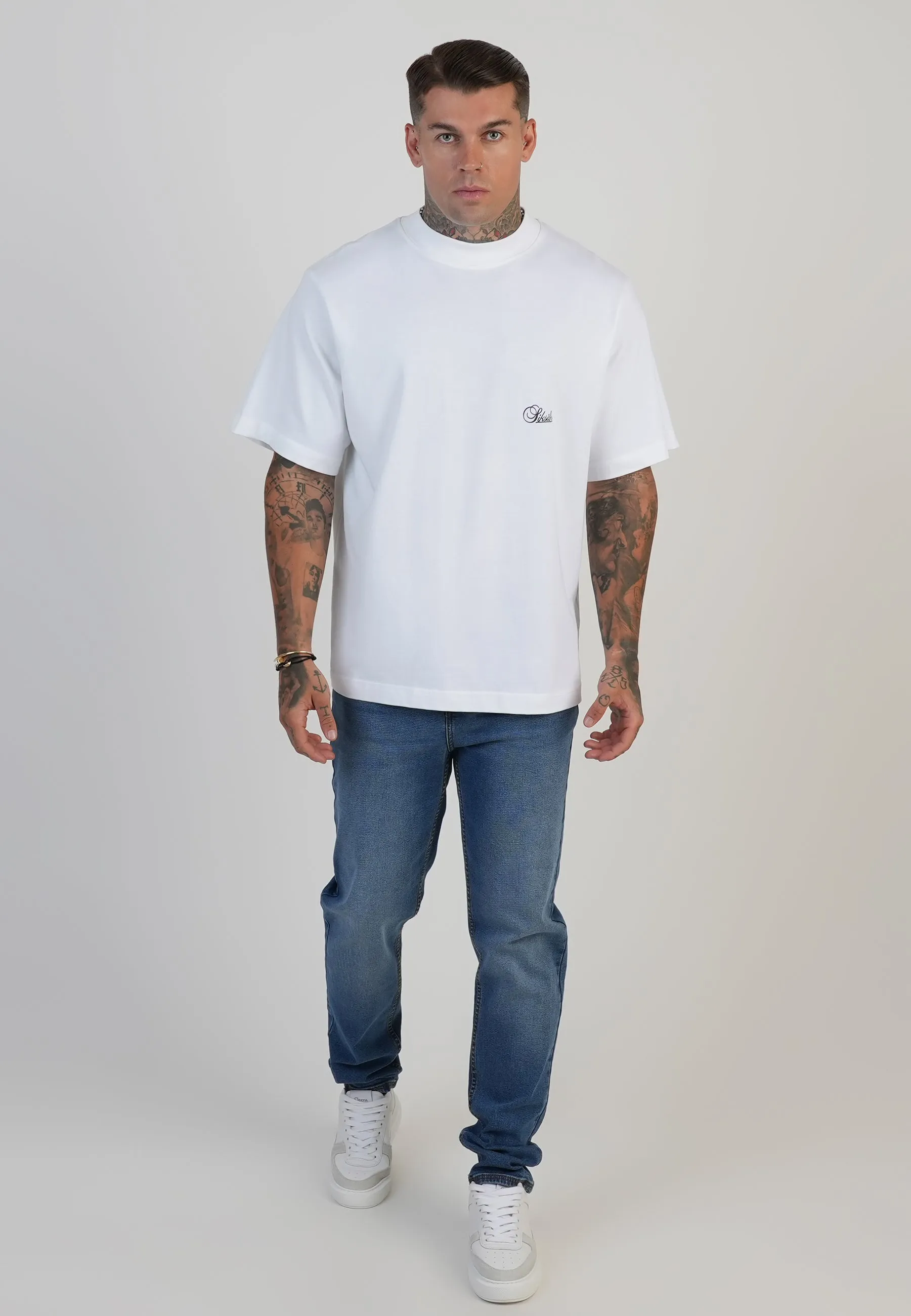 Slim Fit Jeans Washed Mid Blue sold by Siksilk product image thumbnail 4