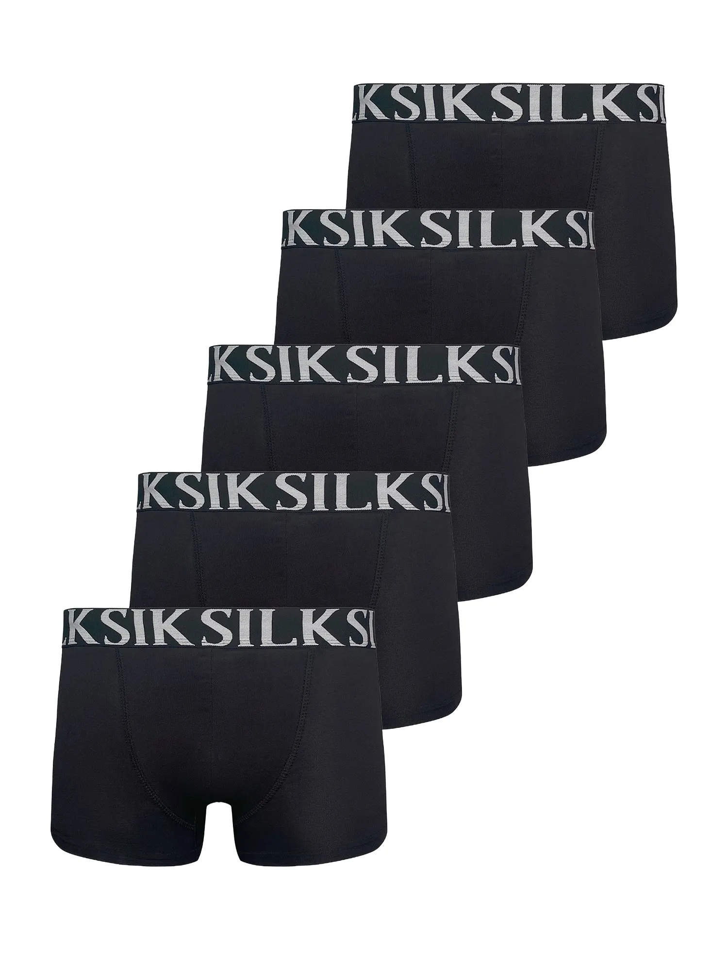 Black Pack of 5 Boxer Shorts sold by Siksilk