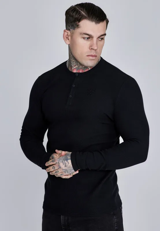 Black Henley T-Shirt sold by Siksilk