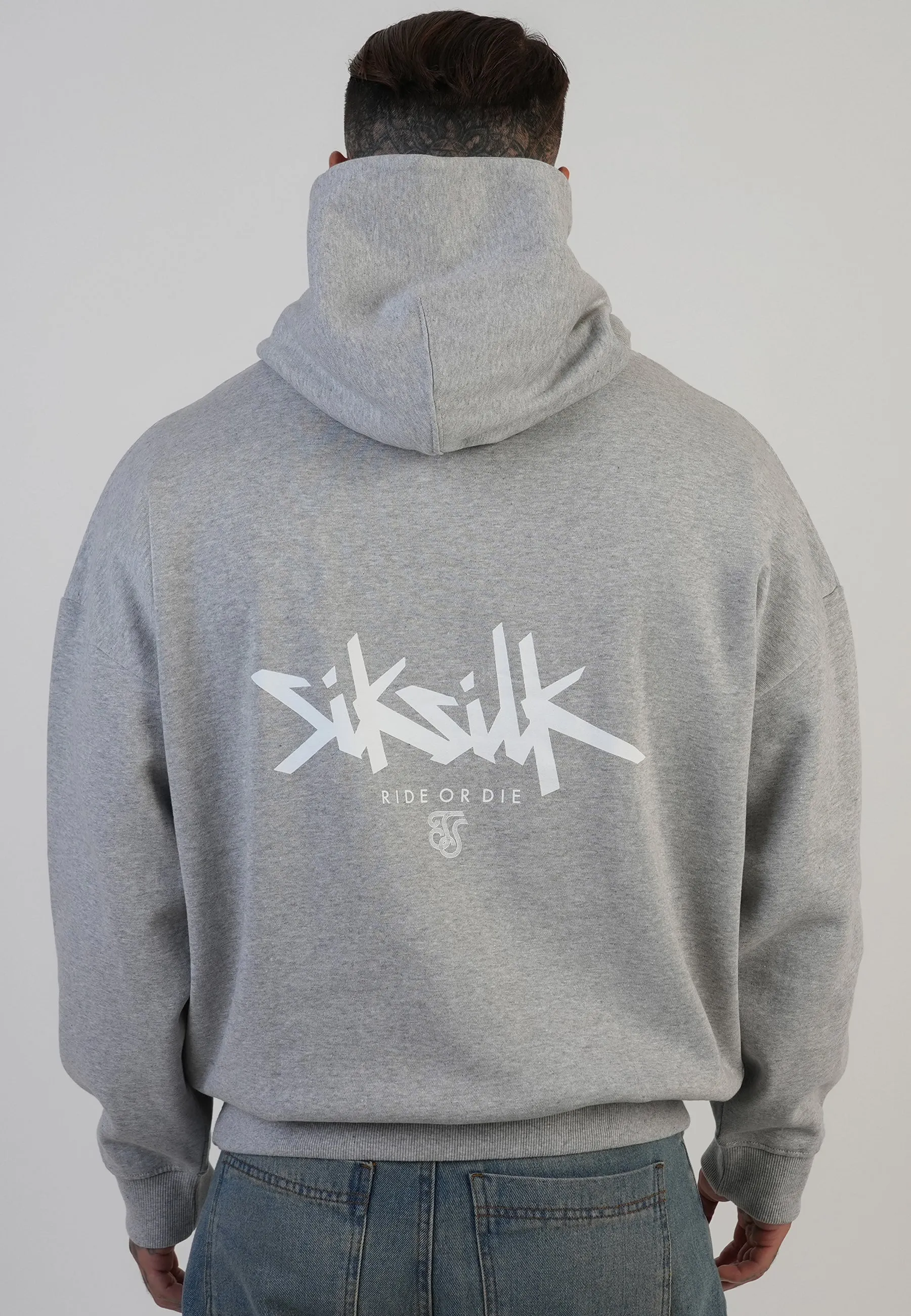 Grey Marl Graphic Hoodie sold by Siksilk product image thumbnail 2