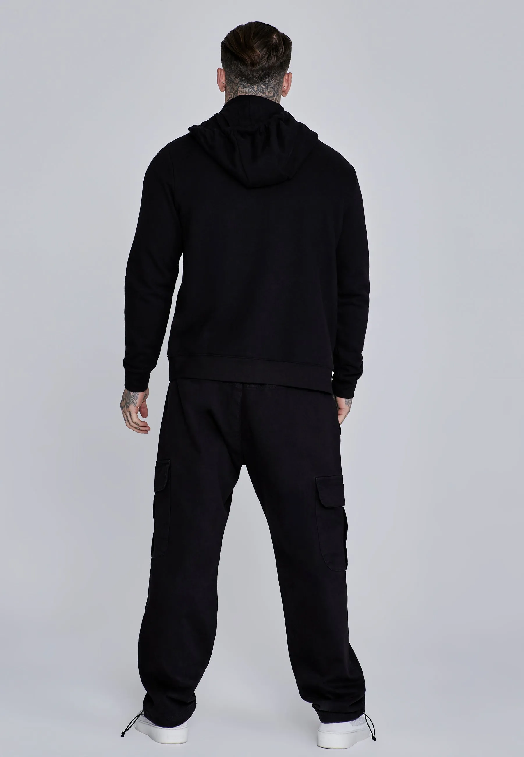 Black Essentials Full Zip Hoodie sold by Siksilk product image thumbnail 5