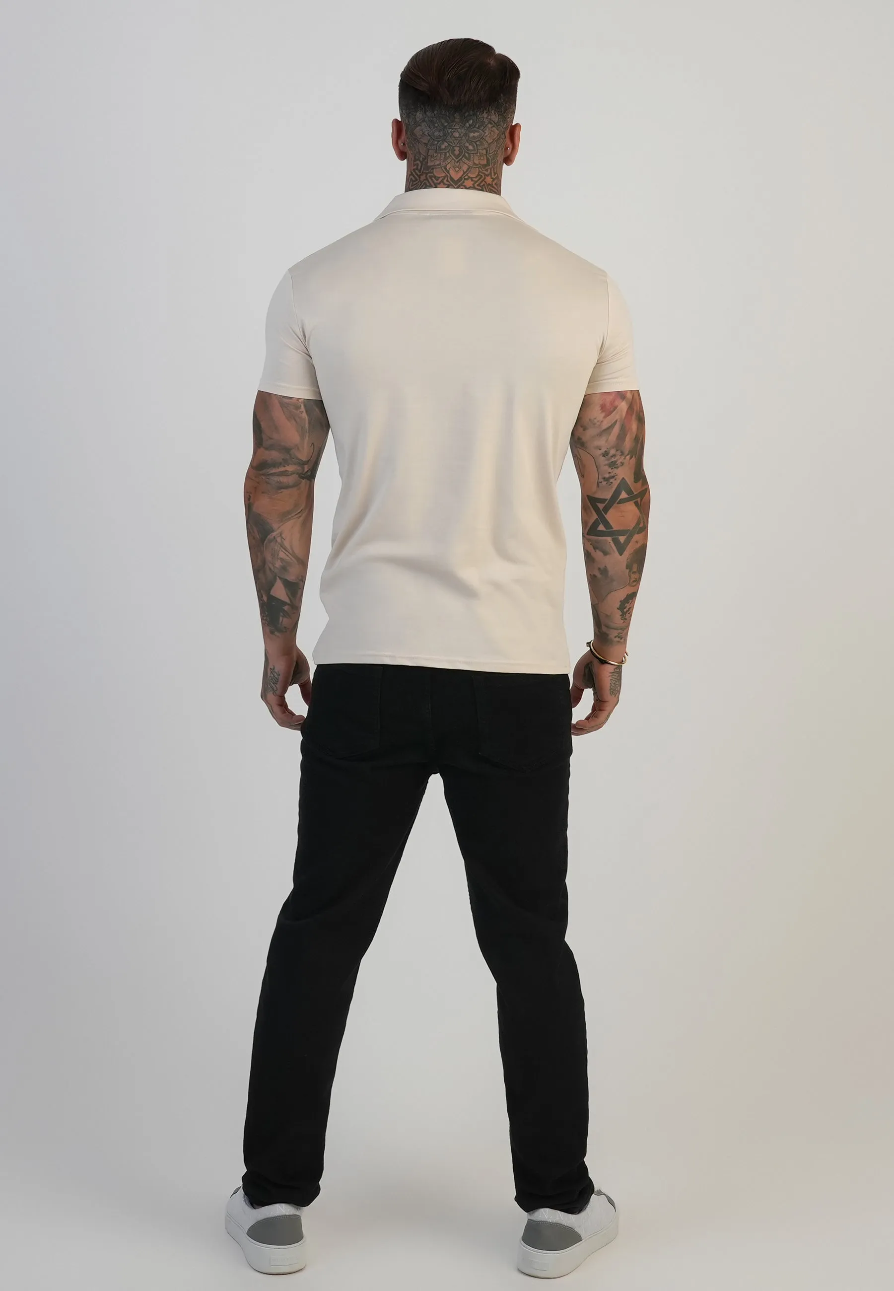Ecru Revere Polo sold by Siksilk product image thumbnail 5