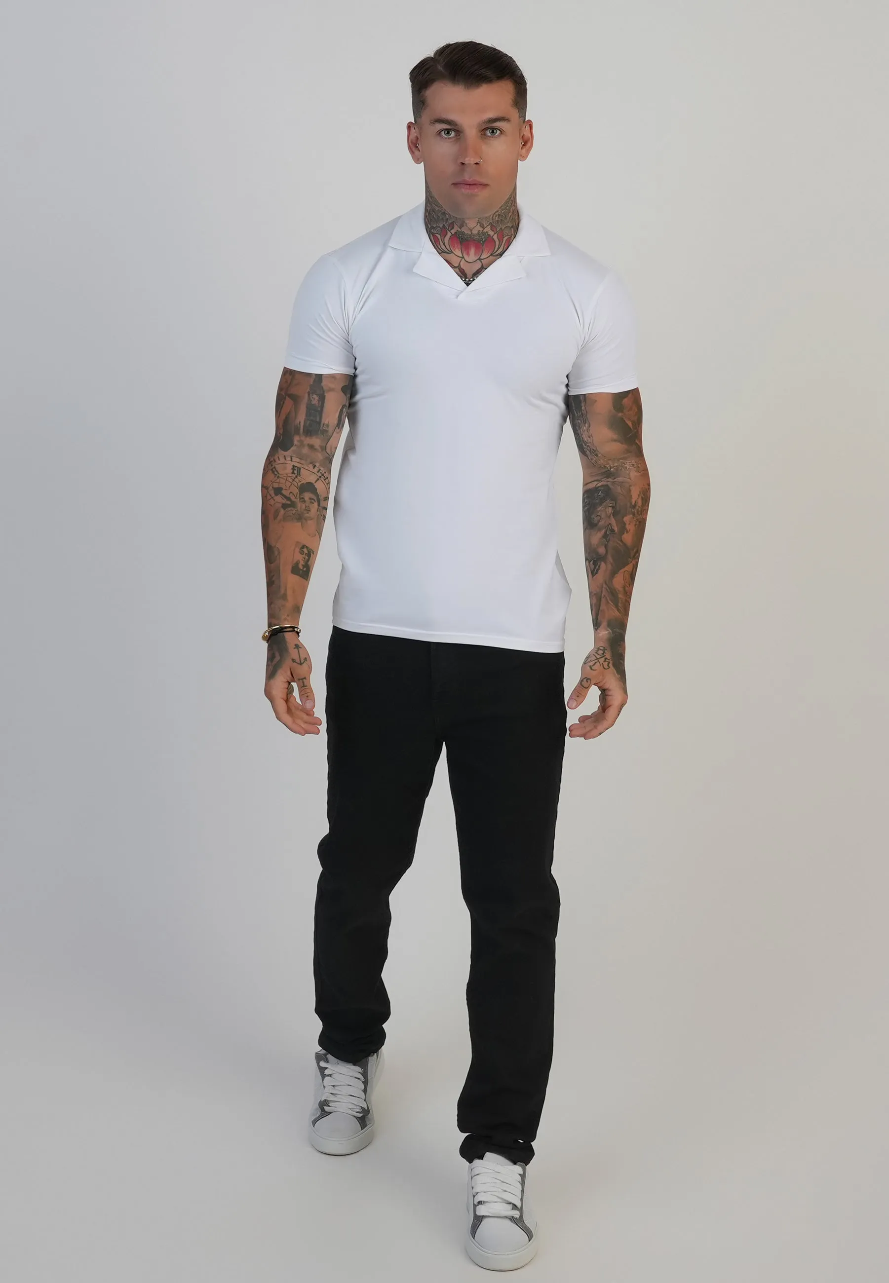 White Revere Polo sold by Siksilk product image thumbnail 3