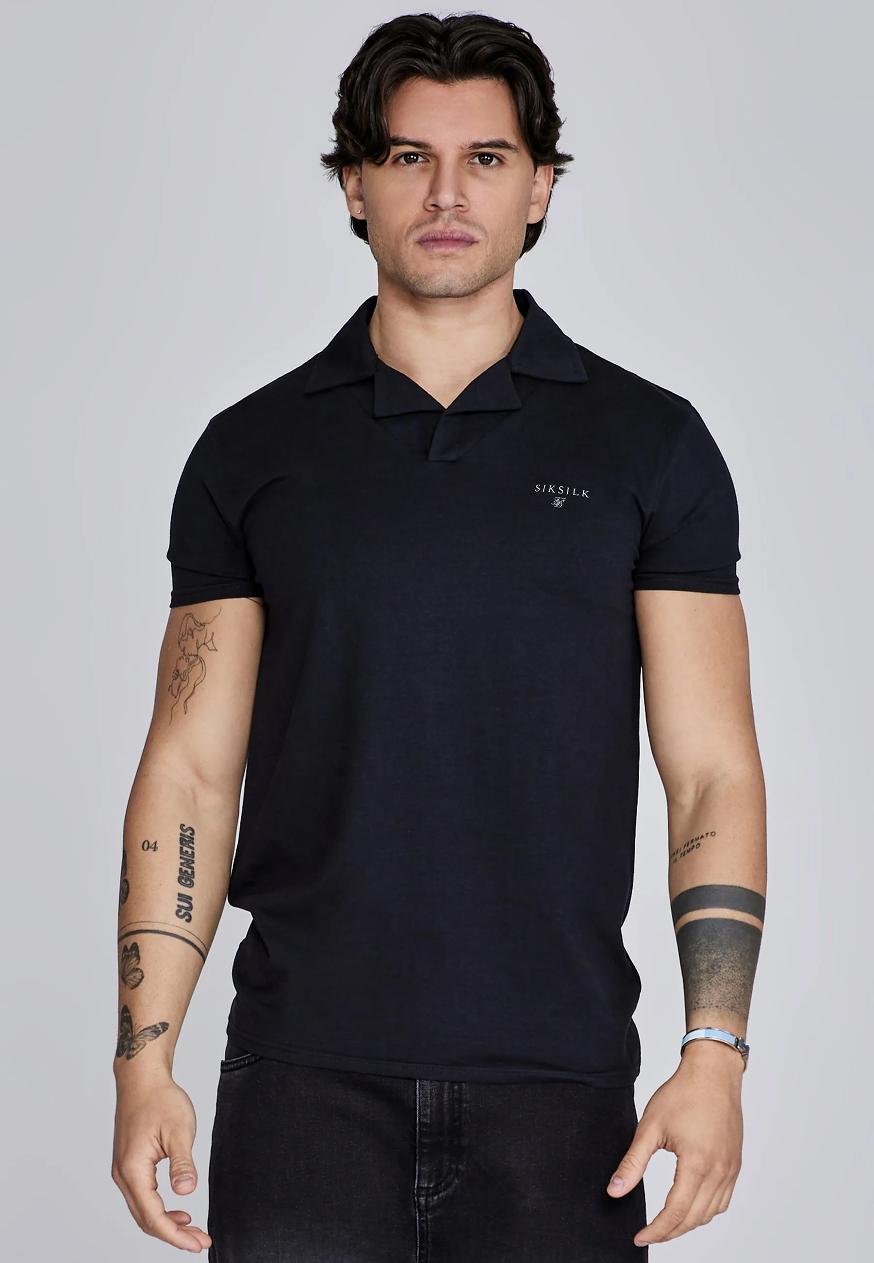 Black Revere Polo sold by Siksilk