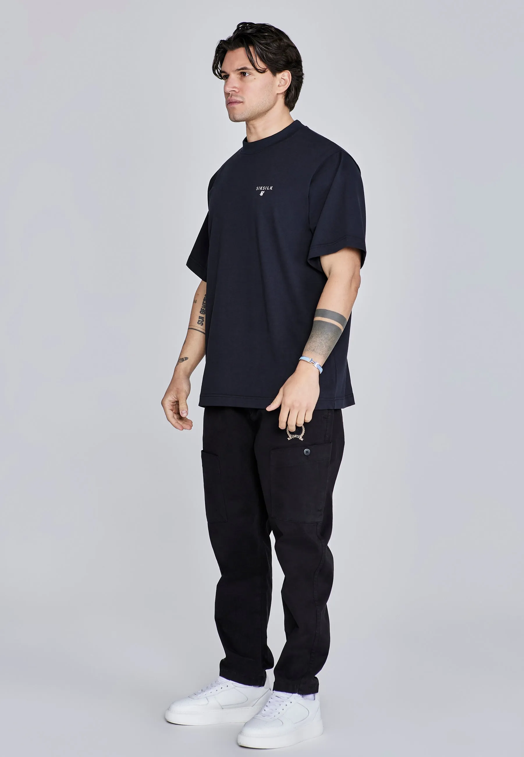 Black Oversized T-Shirt sold by Siksilk product image thumbnail 4