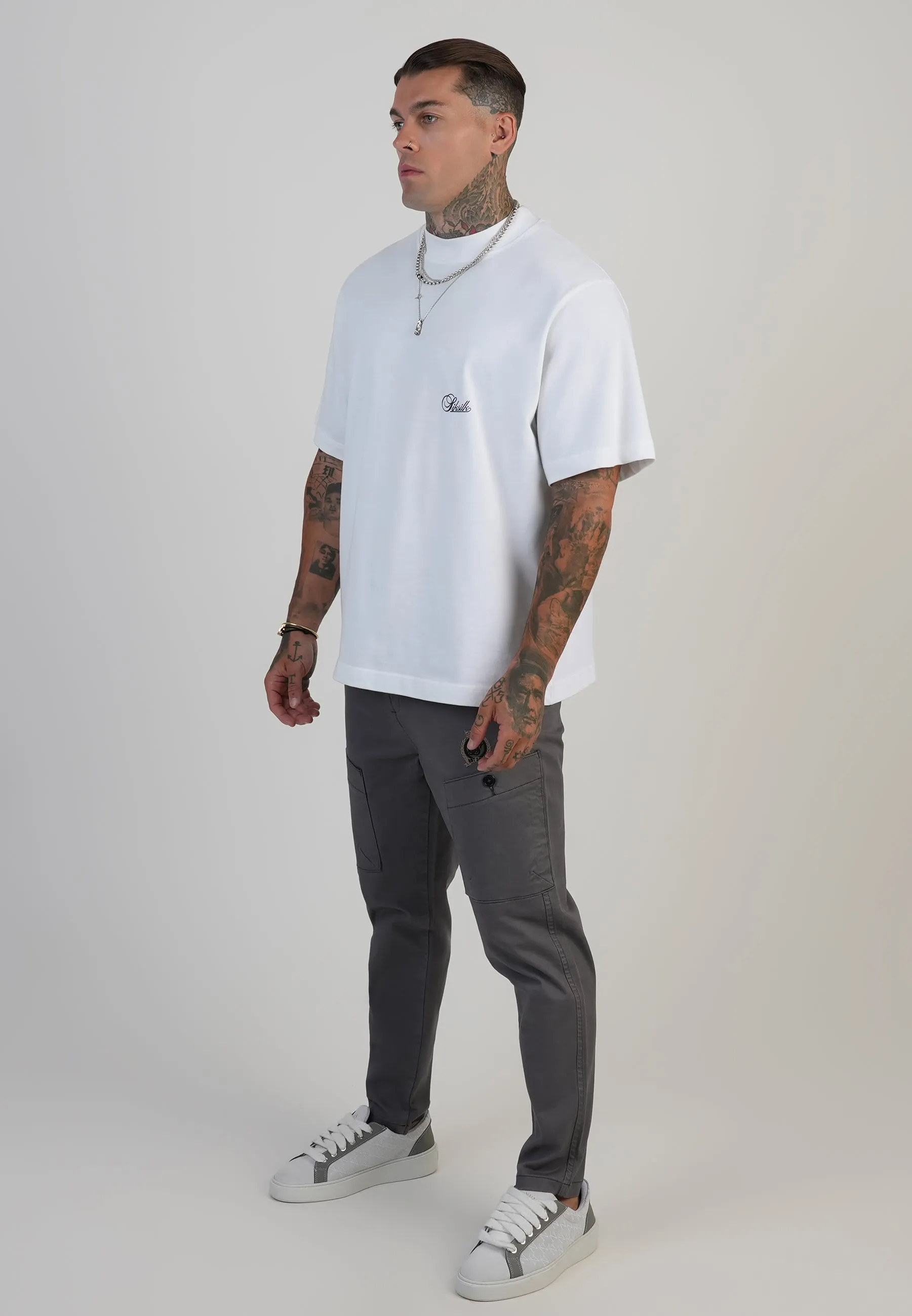 White Oversized T-Shirt sold by Siksilk product image thumbnail 4