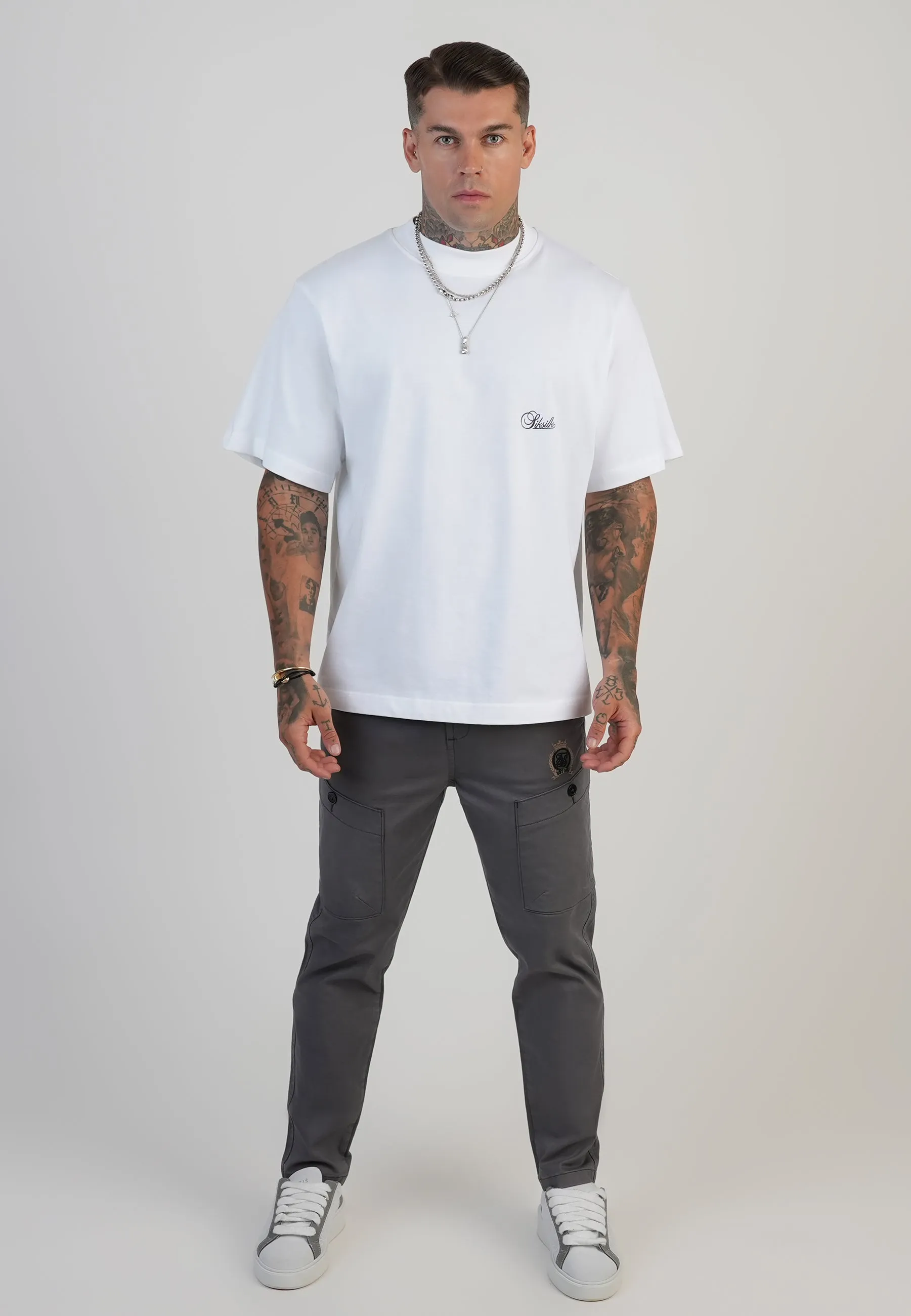 White Oversized T-Shirt sold by Siksilk product image thumbnail 3