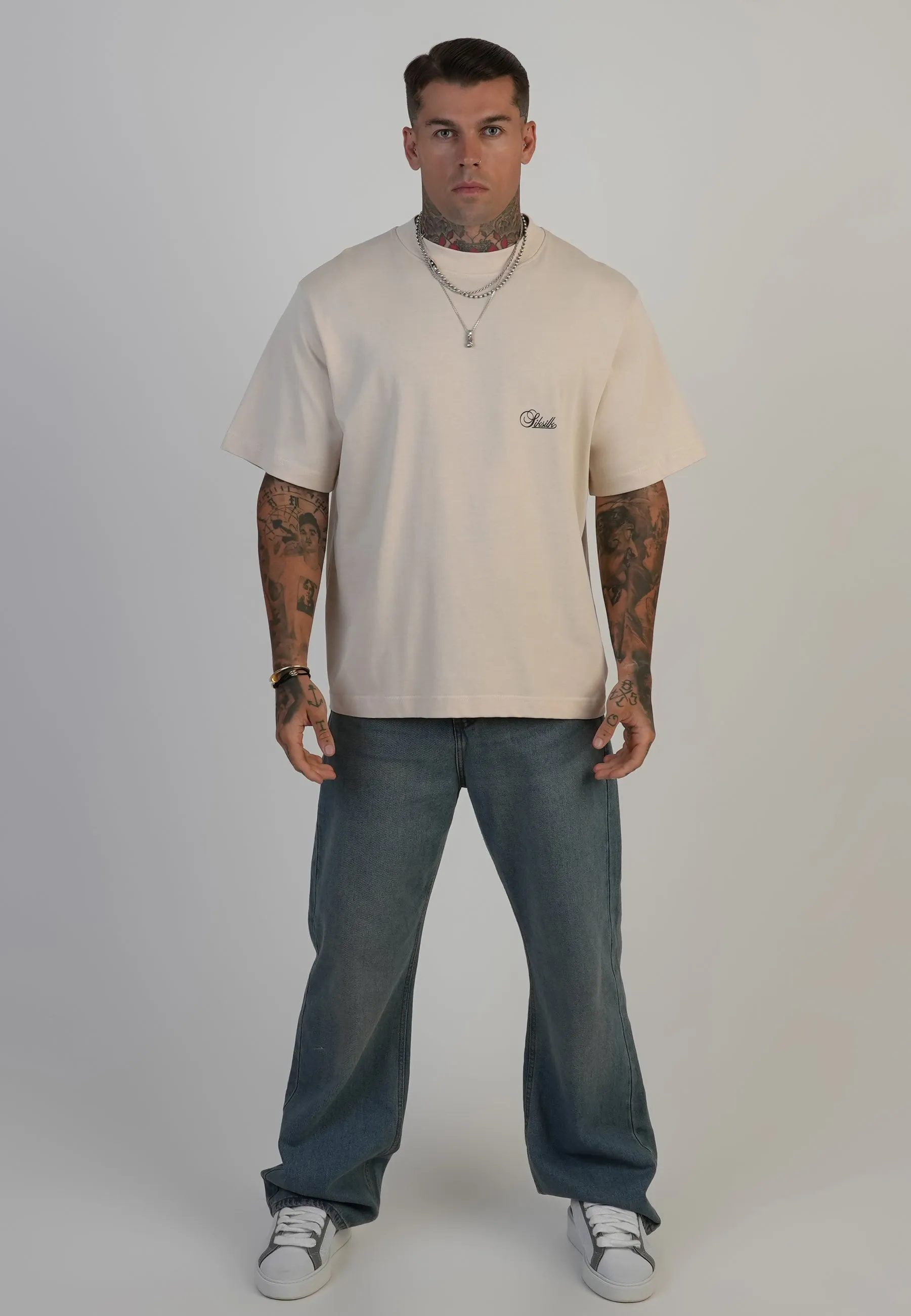 Ecru Oversized T-Shirt sold by Siksilk product image thumbnail 3