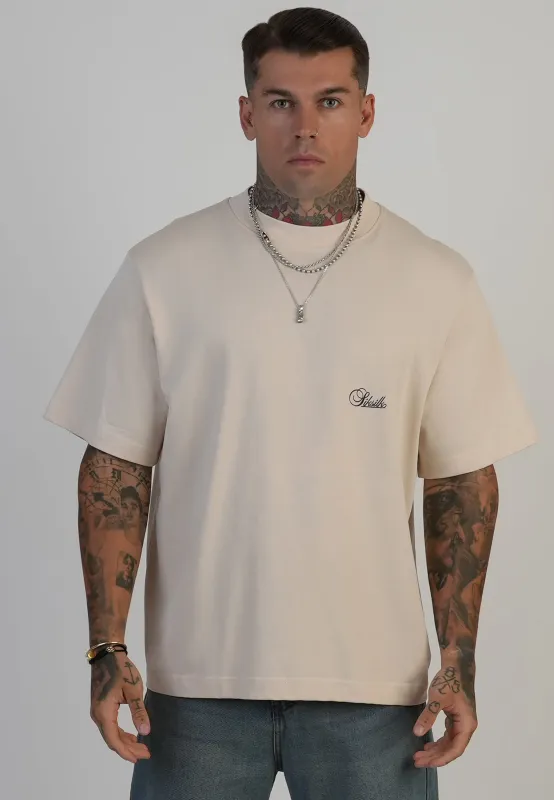 Ecru Oversized T-Shirt sold by Siksilk