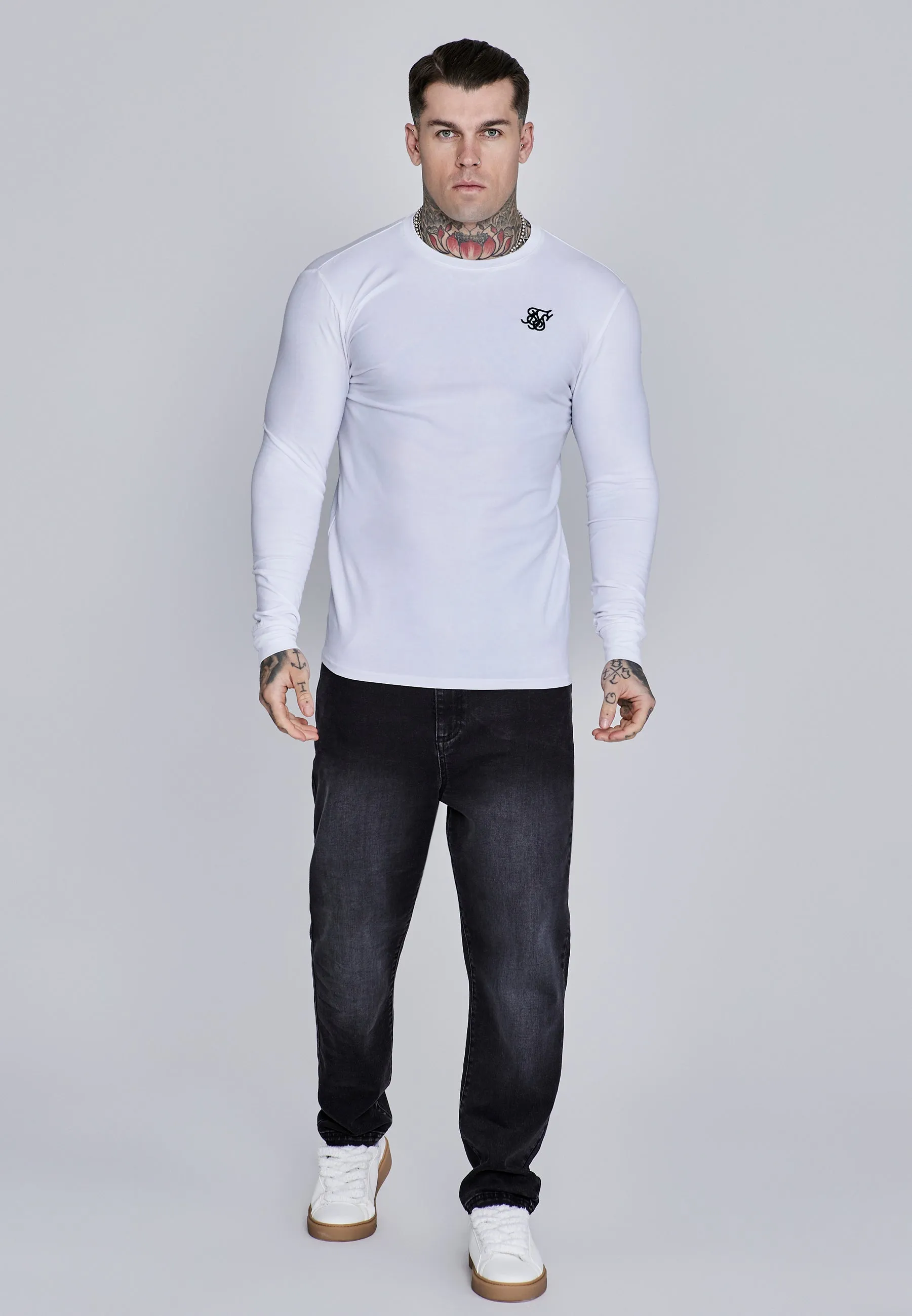 White Essentials LS T-Shirt sold by Siksilk product image thumbnail 3