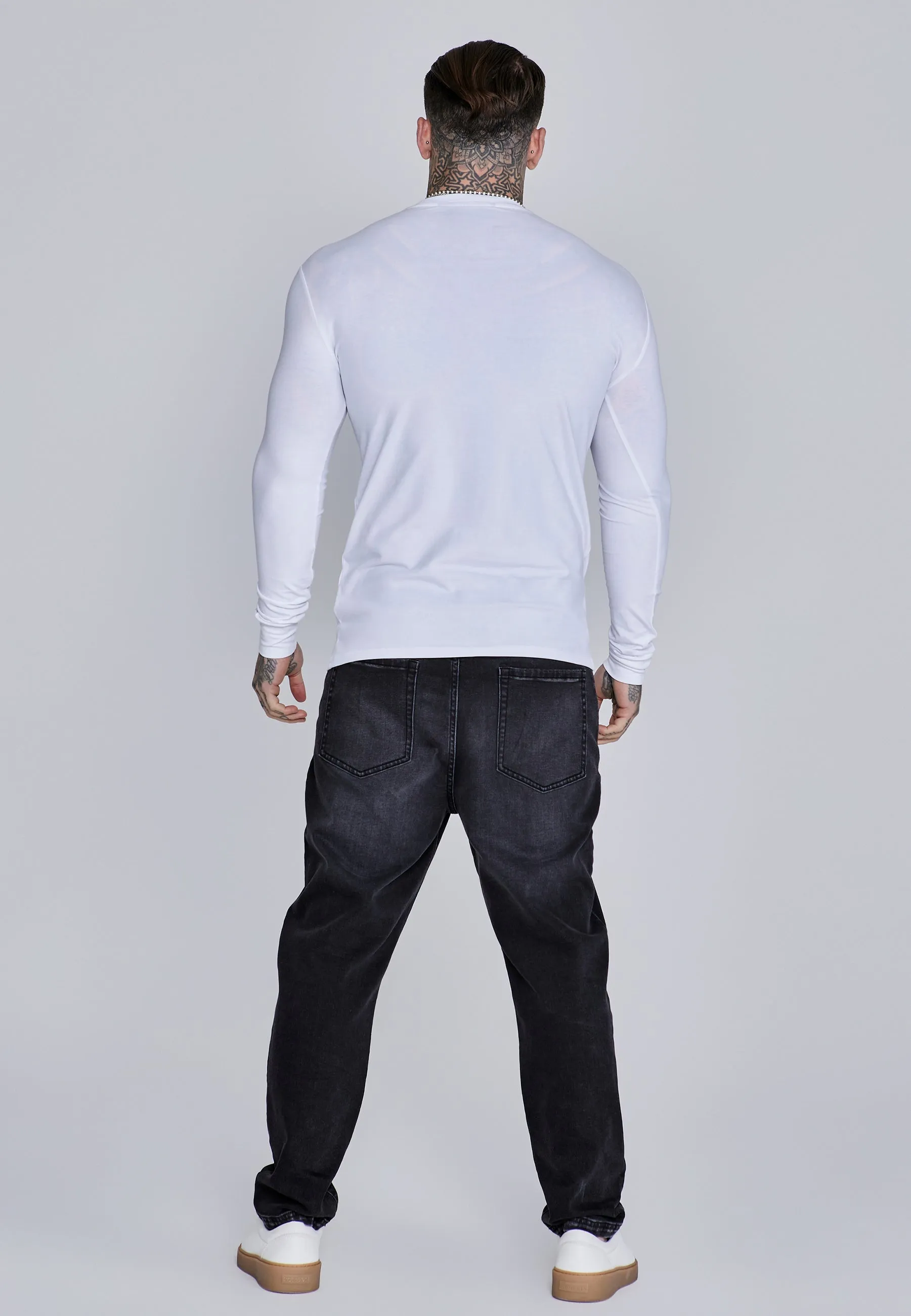 White Essentials LS T-Shirt sold by Siksilk product image thumbnail 5
