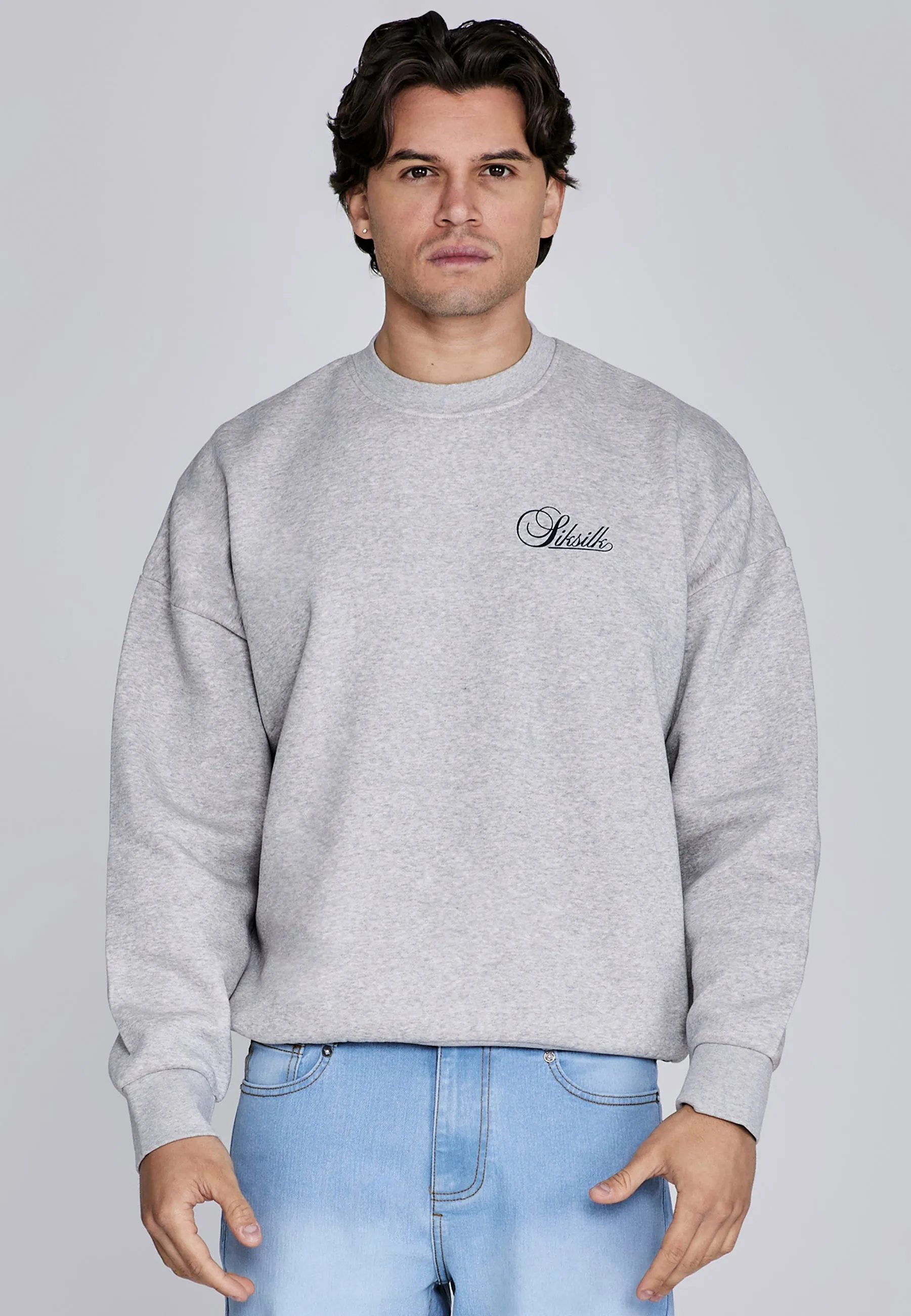 Grey Marl Essentials Sweater sold by Siksilk