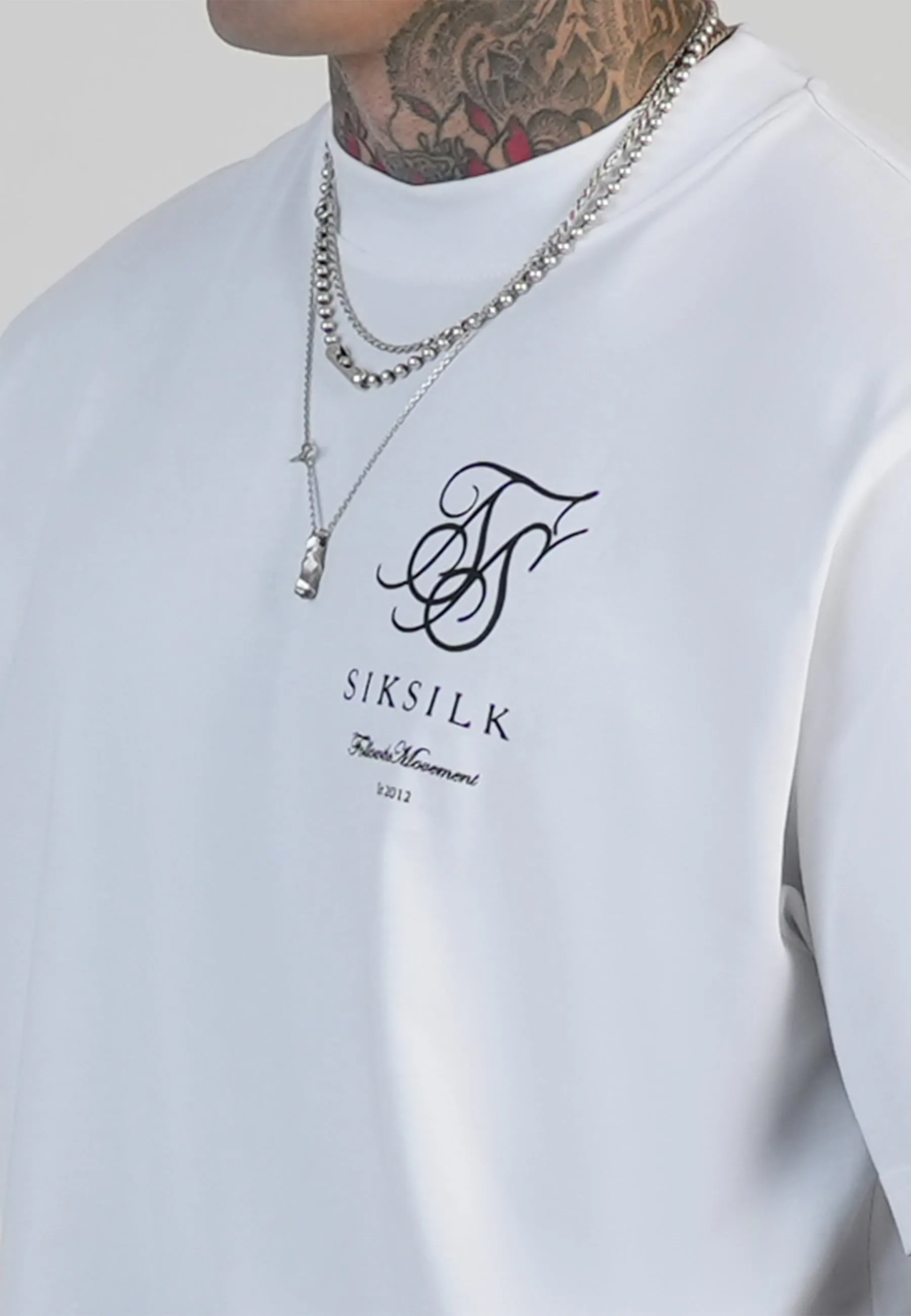 White Logo T-Shirt sold by Siksilk product image thumbnail 2