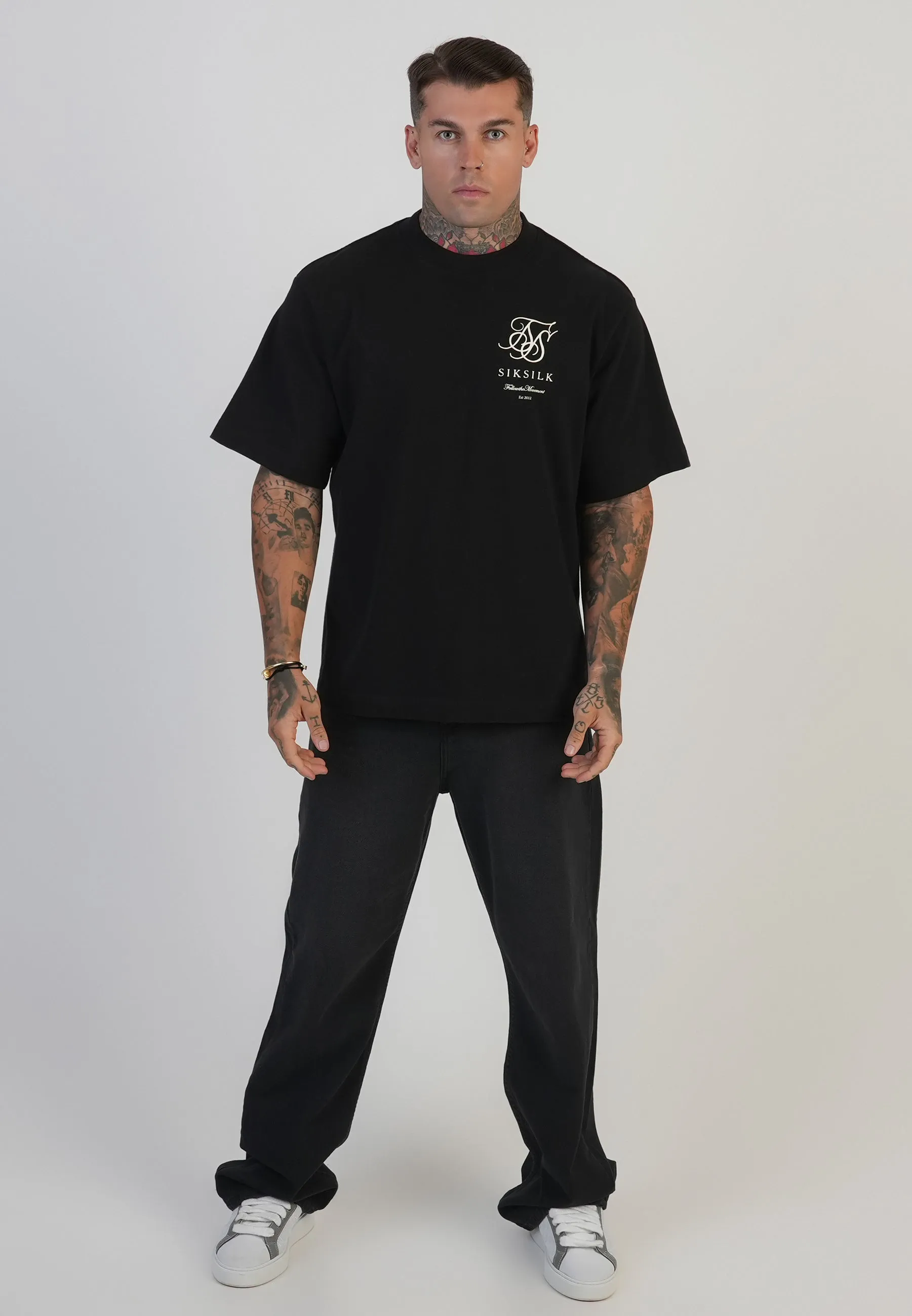 Black Logo T-Shirt sold by Siksilk product image thumbnail 3