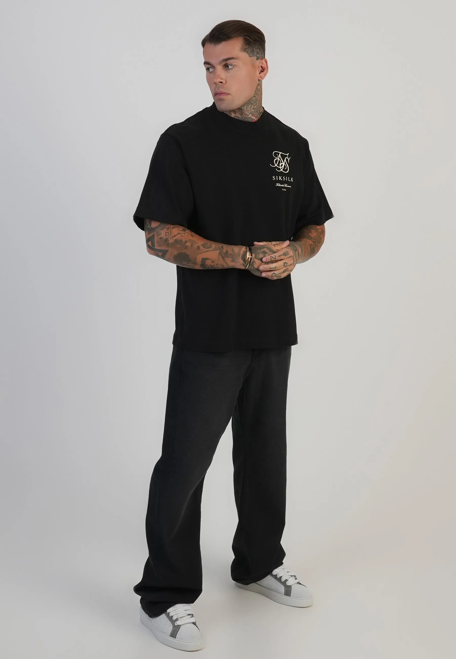 Black Logo T-Shirt sold by Siksilk product image thumbnail 4