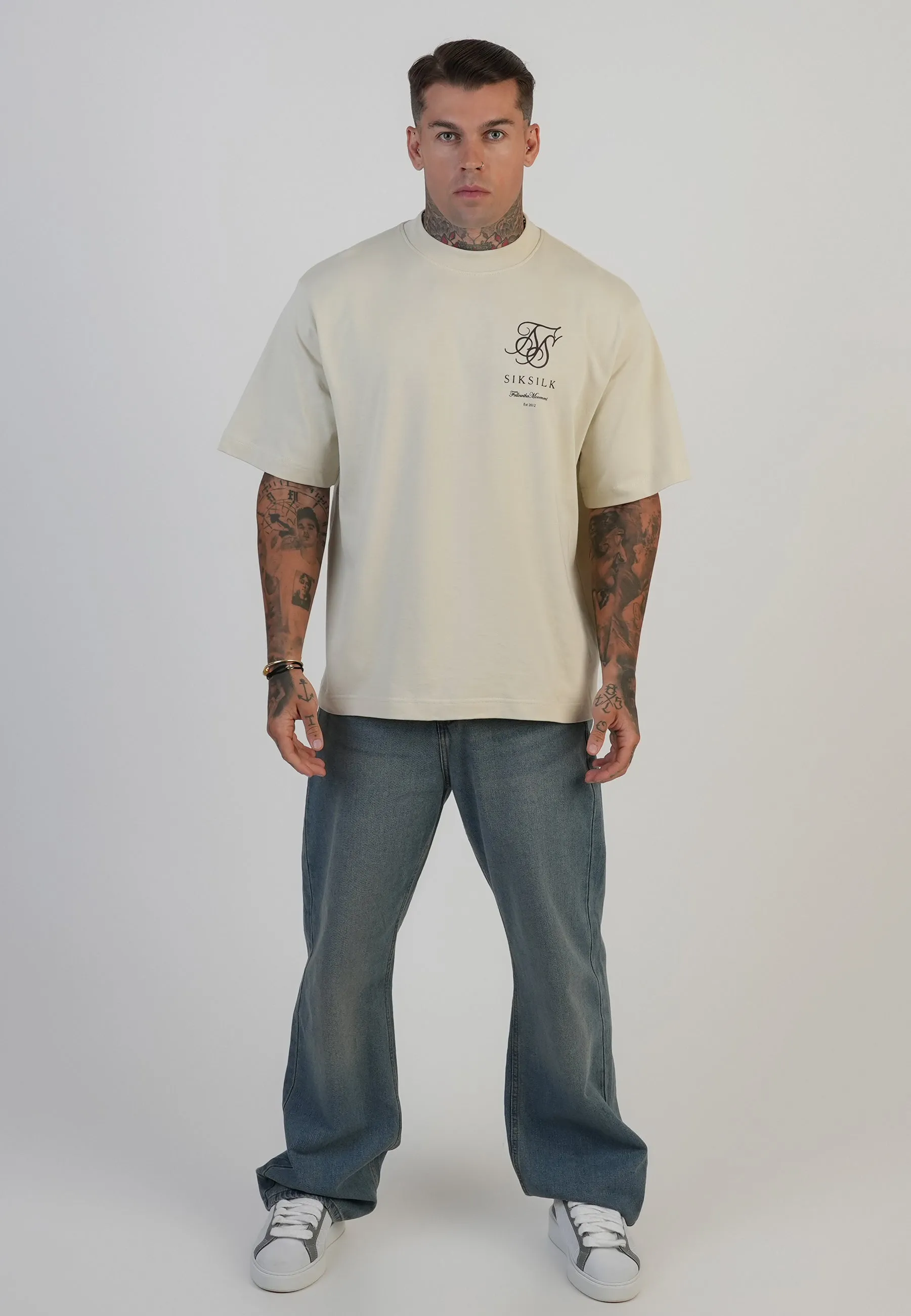 Ecru Logo T-Shirt sold by Siksilk product image thumbnail 3