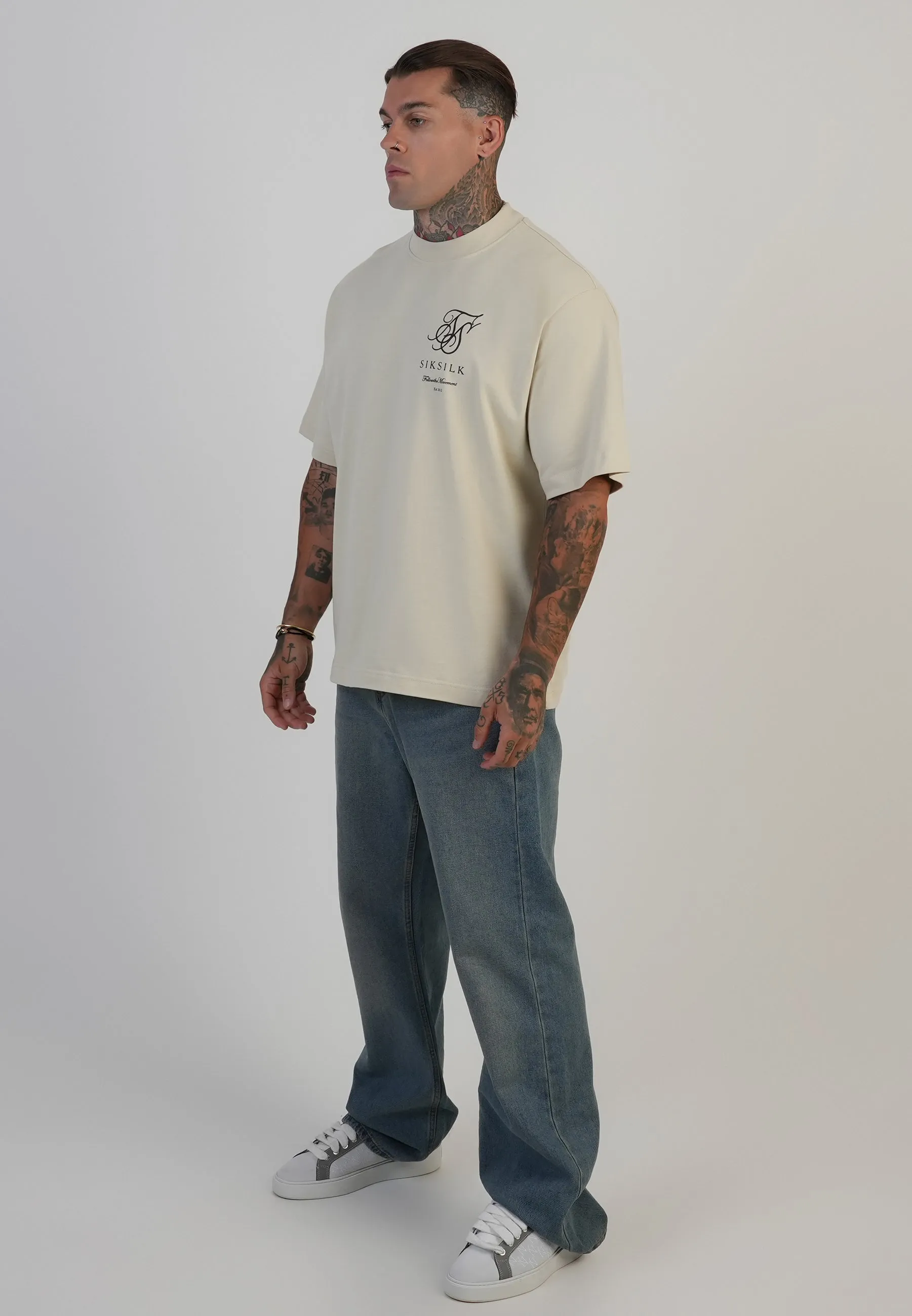 Ecru Logo T-Shirt sold by Siksilk product image thumbnail 4