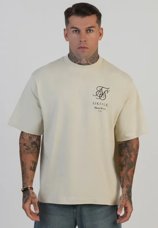 Ecru Logo T-Shirt sold by Siksilk
