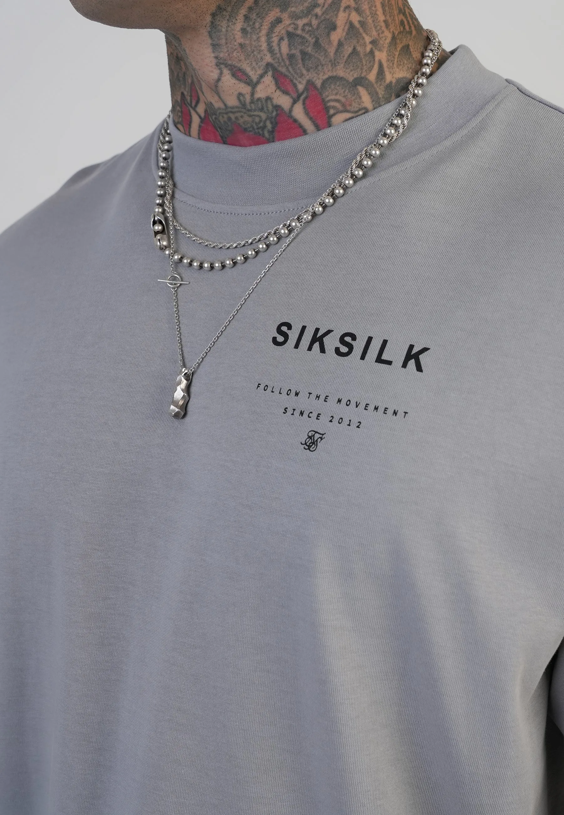 Grey Graphic T-Shirt sold by Siksilk product image thumbnail 2