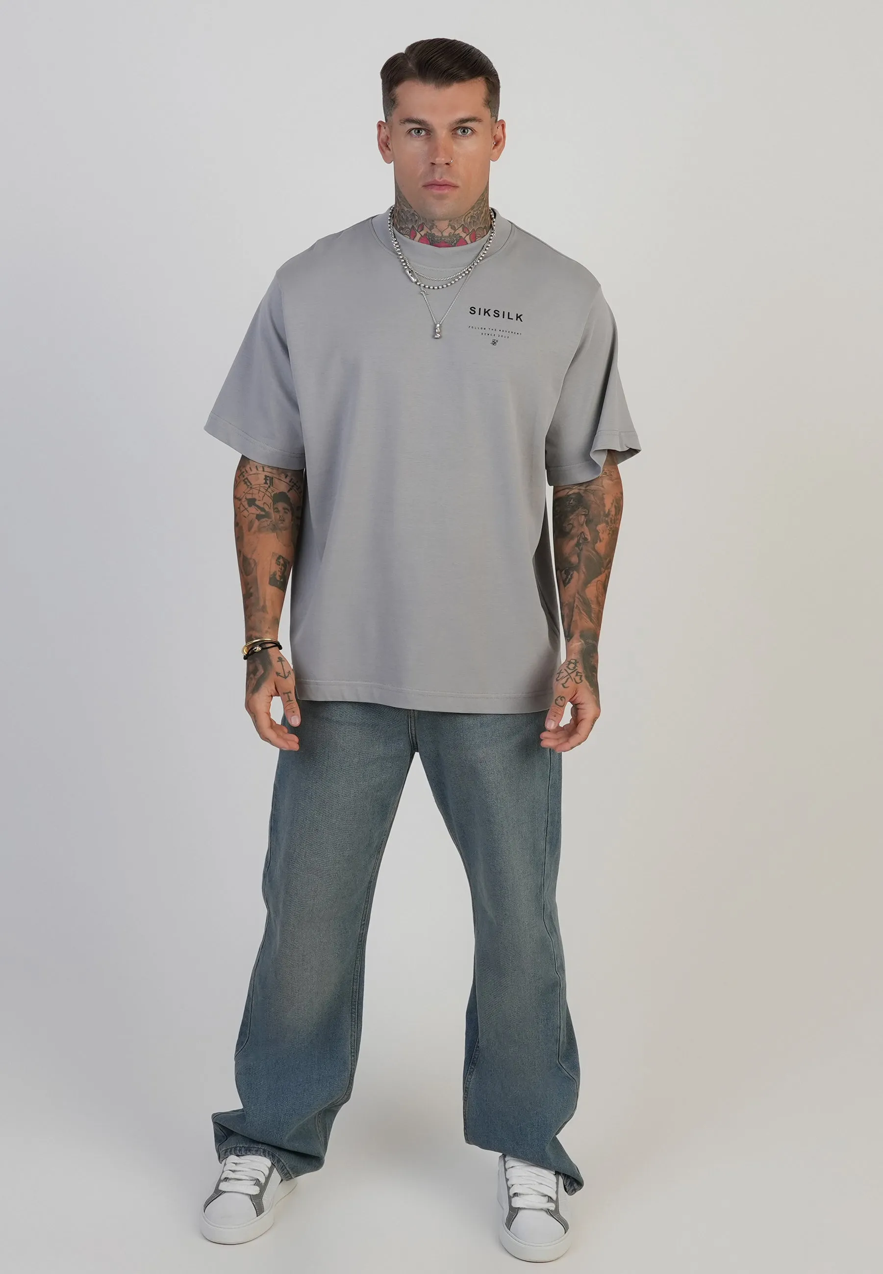 Grey Graphic T-Shirt sold by Siksilk product image thumbnail 3