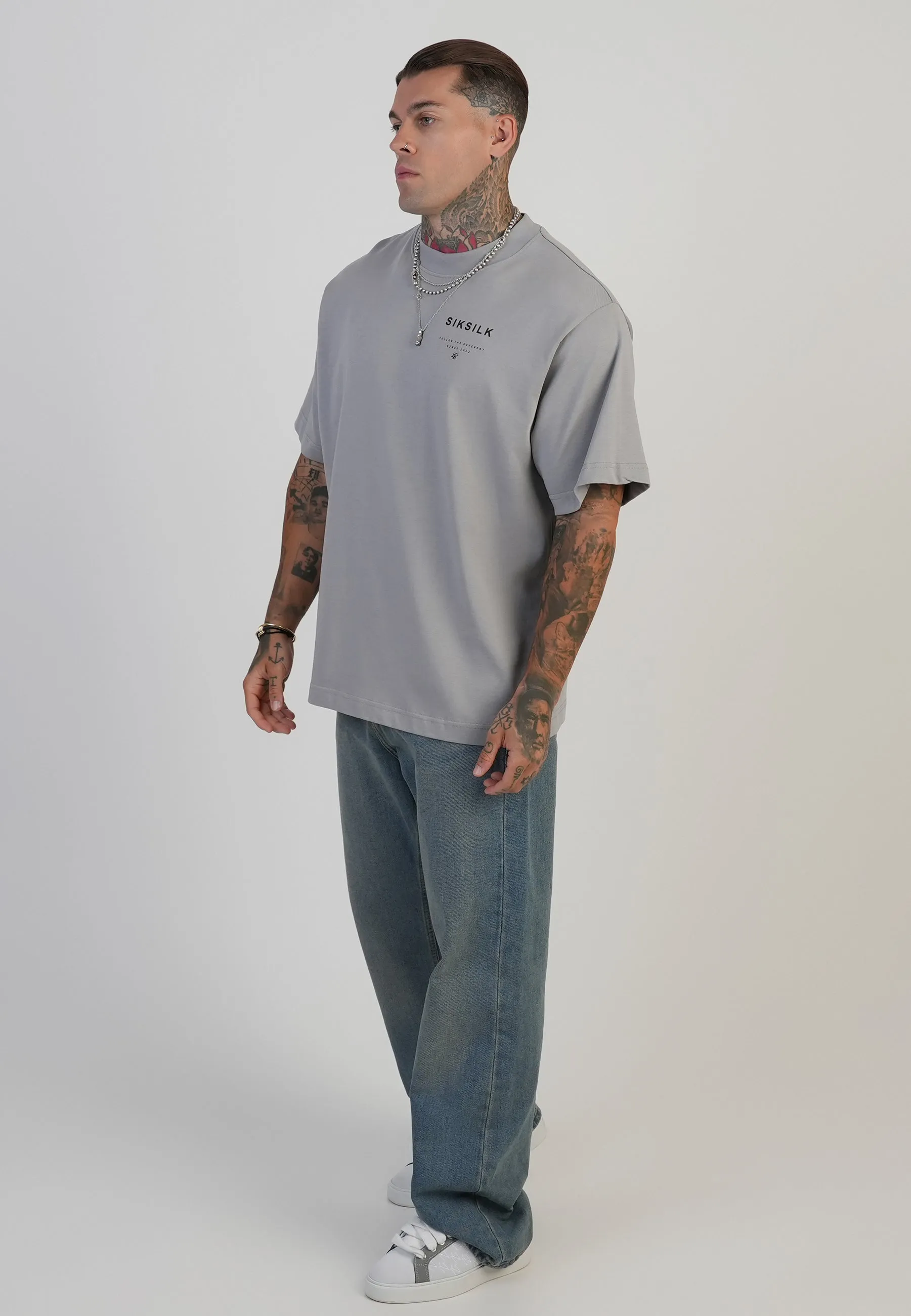 Grey Graphic T-Shirt sold by Siksilk product image thumbnail 4