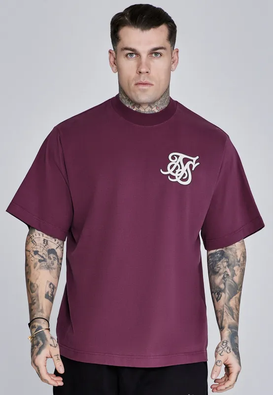 Burgundy Logo T-Shirt sold by Siksilk