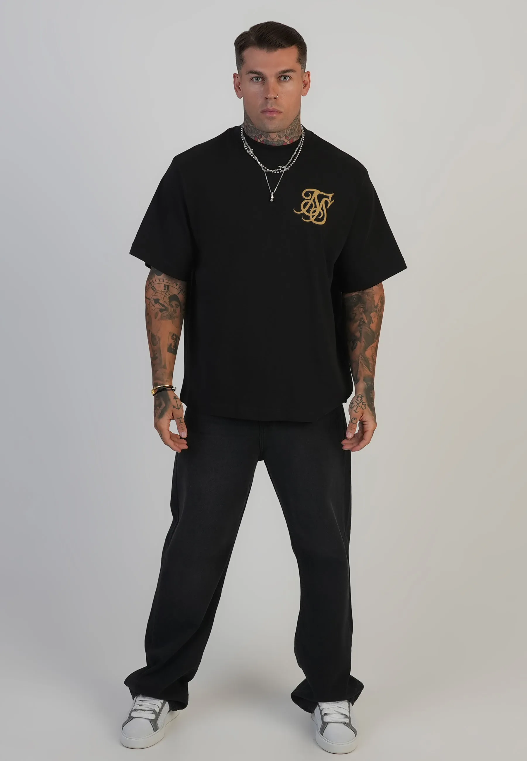 Black Logo T-Shirt sold by Siksilk product image thumbnail 3
