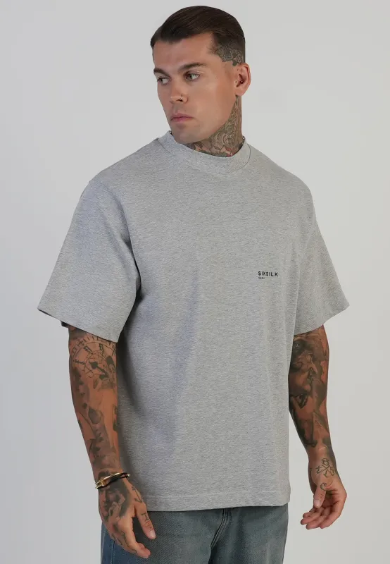 Grey Marl Graphic T-Shirt sold by Siksilk