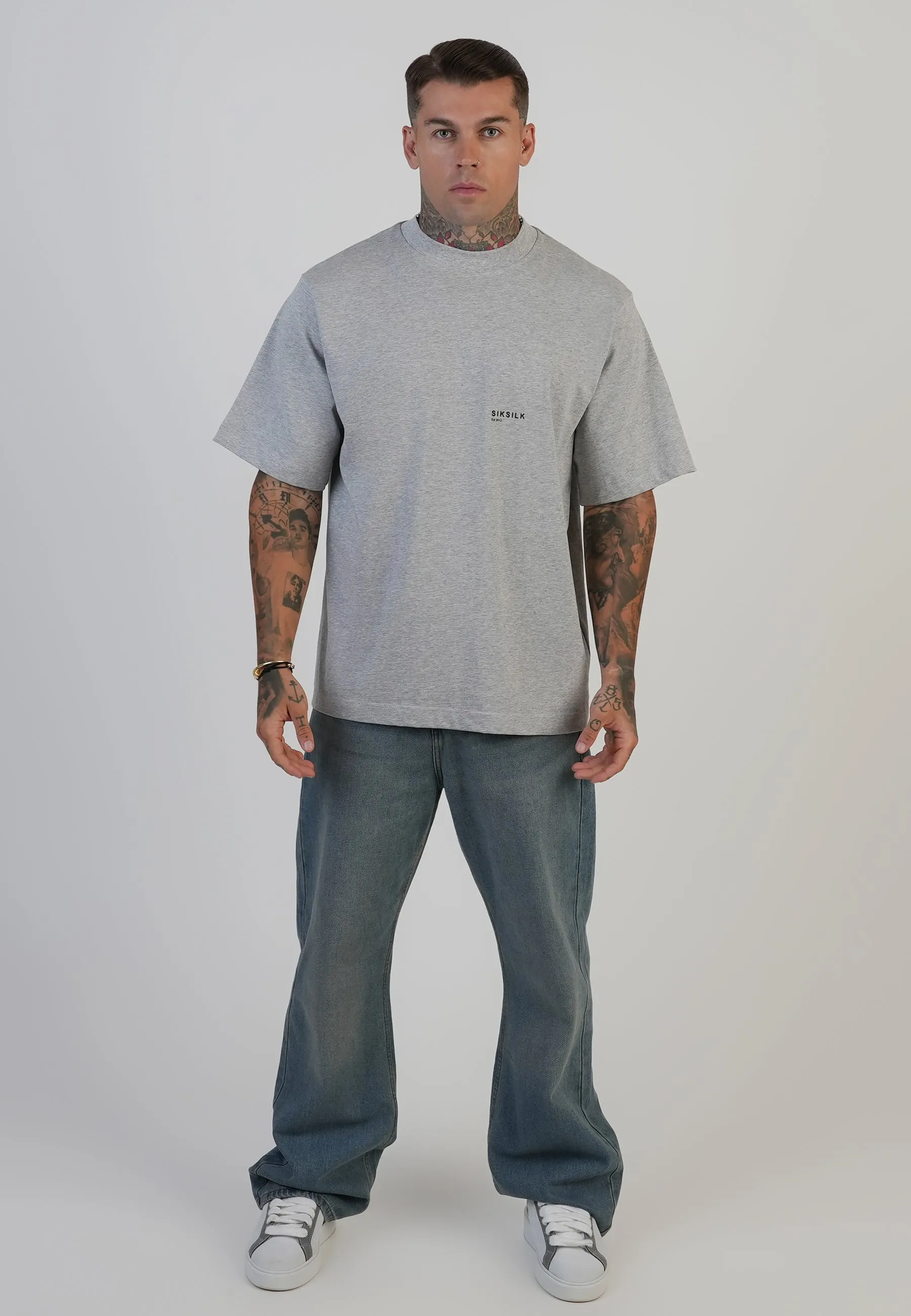 Grey Marl Graphic T-Shirt sold by Siksilk product image thumbnail 3