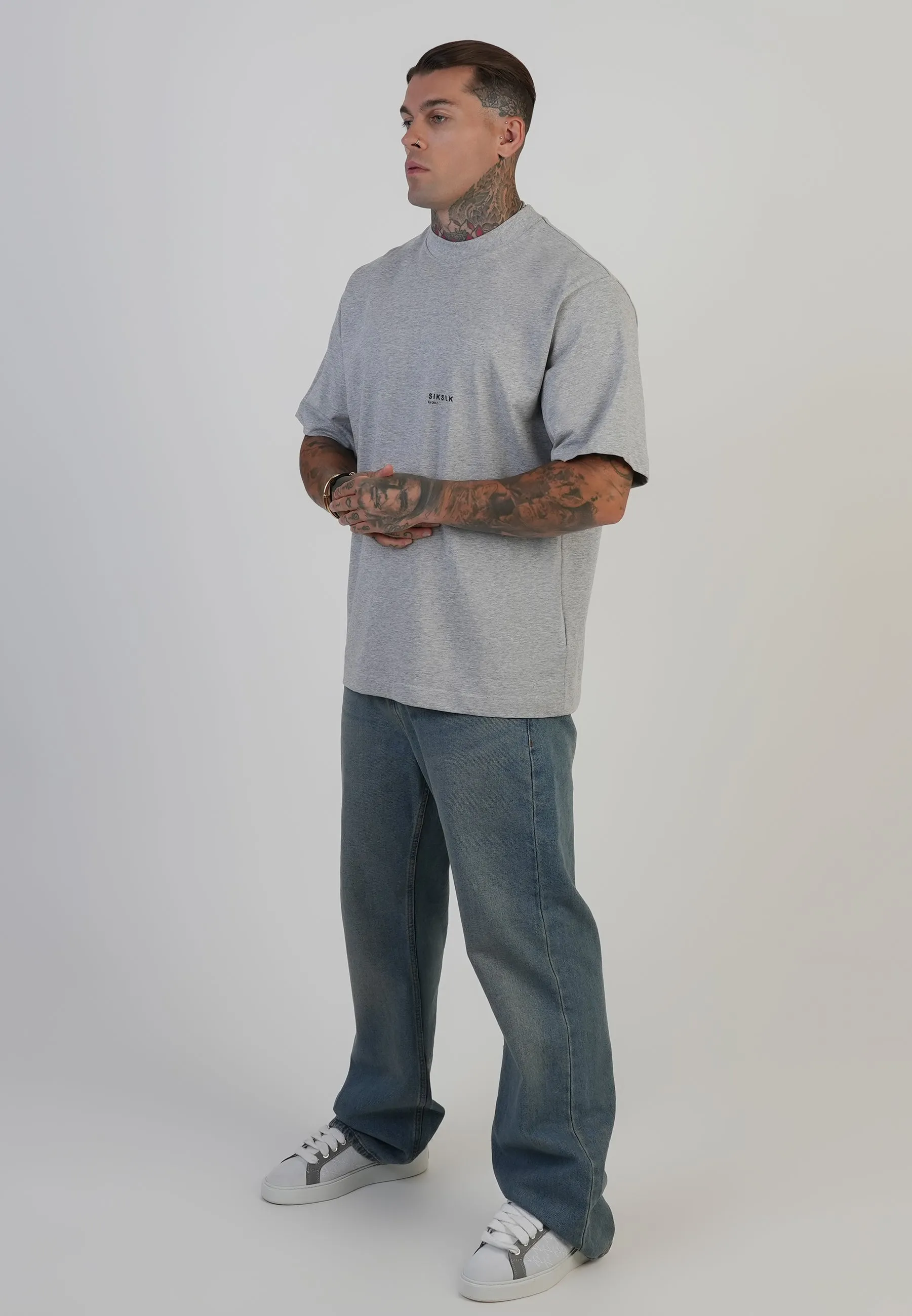 Grey Marl Graphic T-Shirt sold by Siksilk product image thumbnail 4