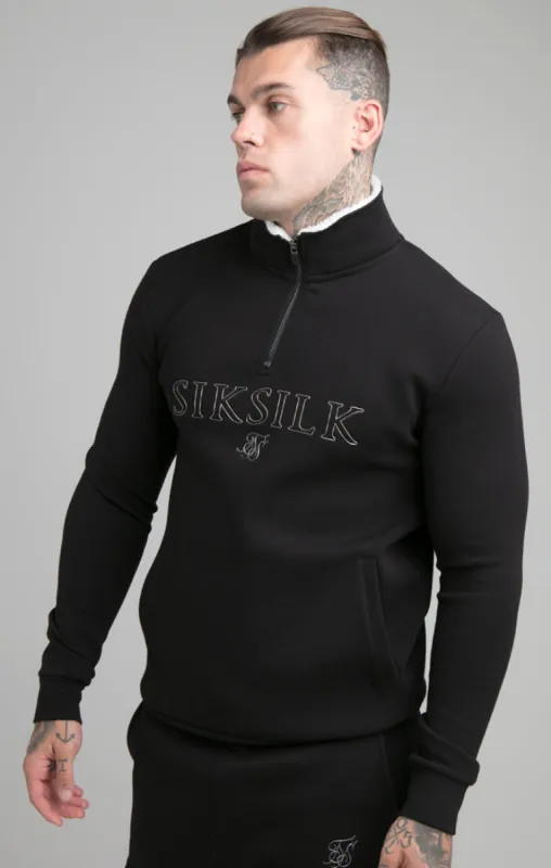 Black Borg Quarter Zip Top sold by Siksilk