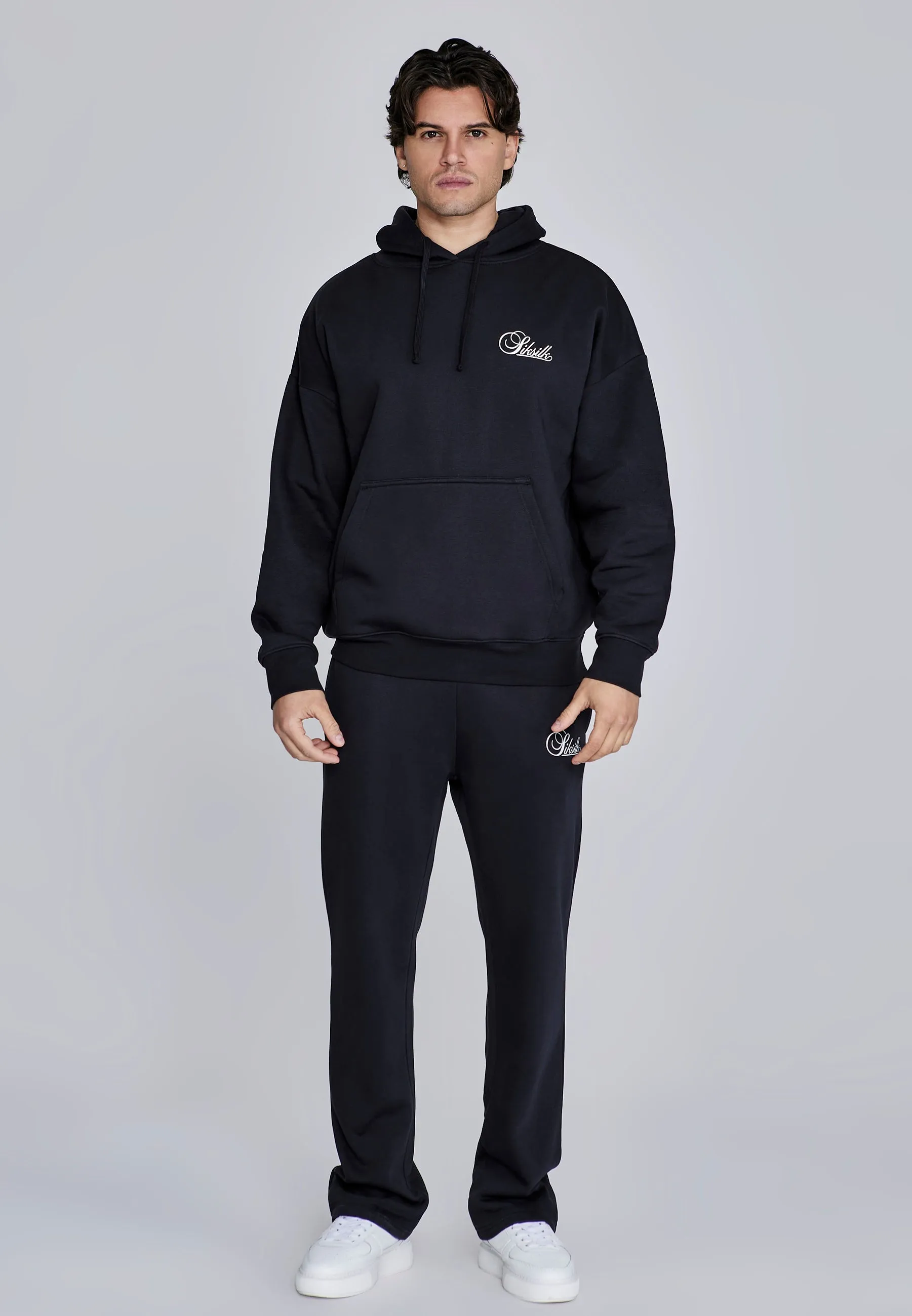 Black Hoodie and Joggers Set sold by Siksilk