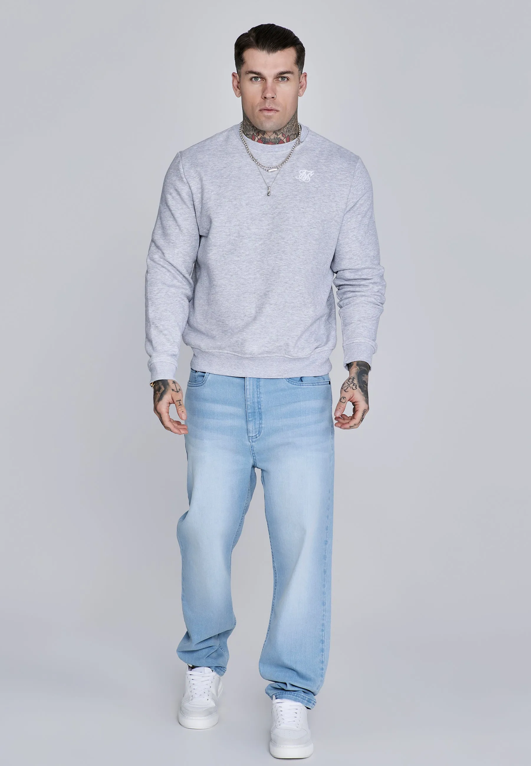 Grey Marl Essentials Sweater sold by Siksilk product image thumbnail 3