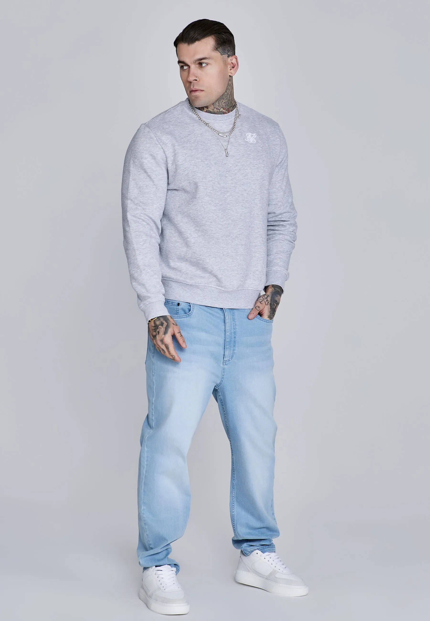 Grey Marl Essentials Sweater sold by Siksilk product image thumbnail 4