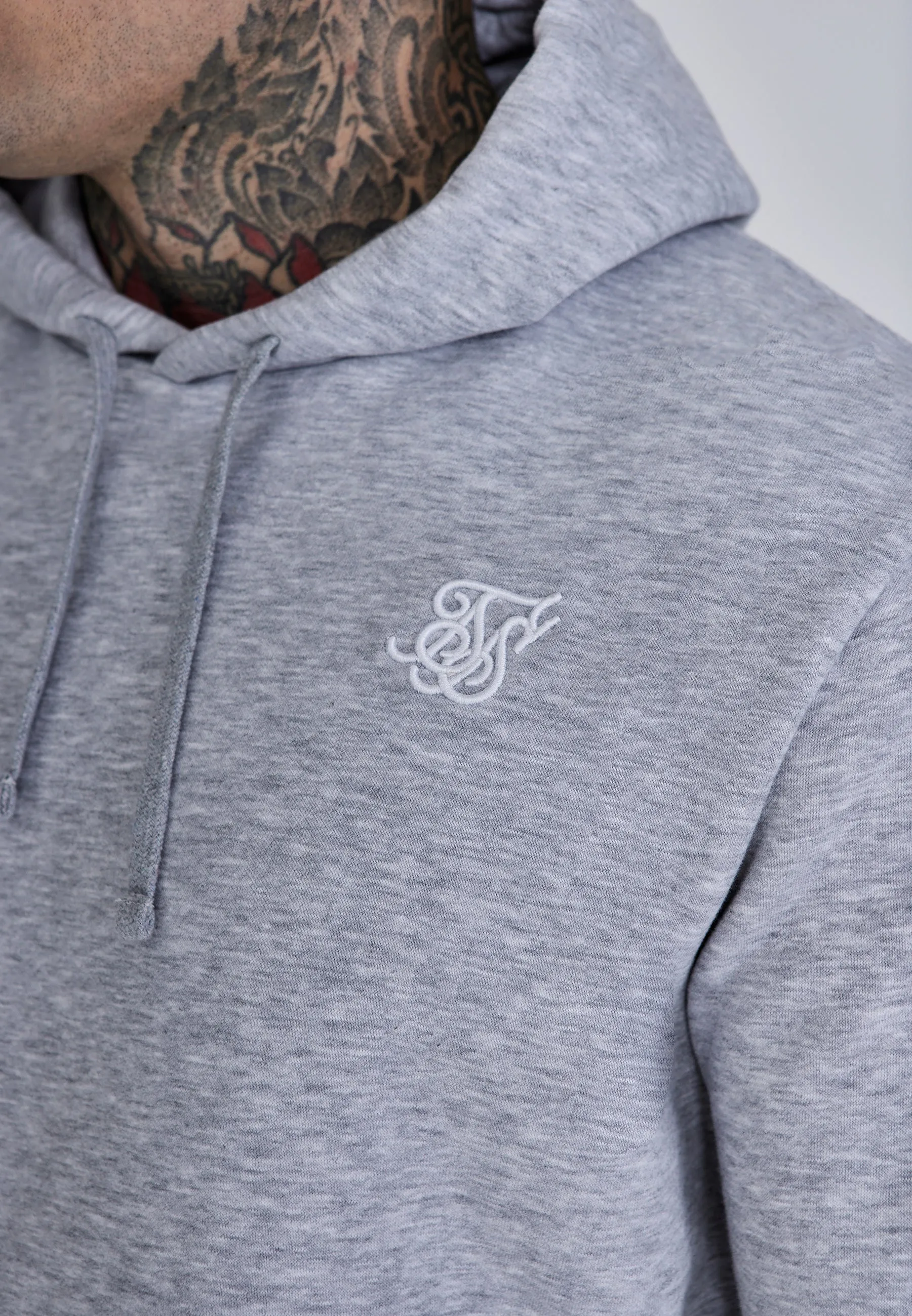Grey Marl Essentials Hoodie sold by Siksilk product image thumbnail 2