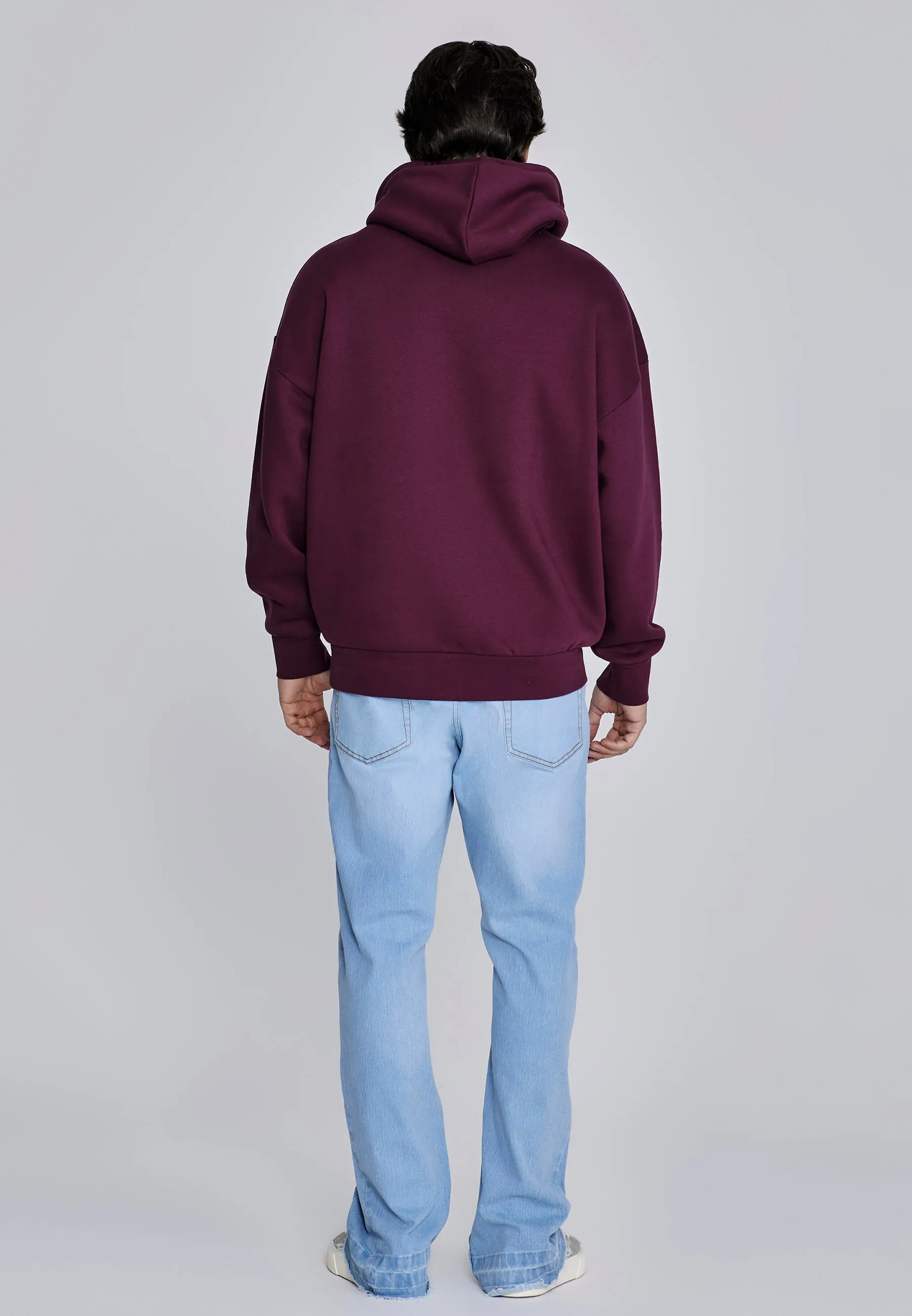 Burgundy Essentials Hoodie sold by Siksilk product image thumbnail 5