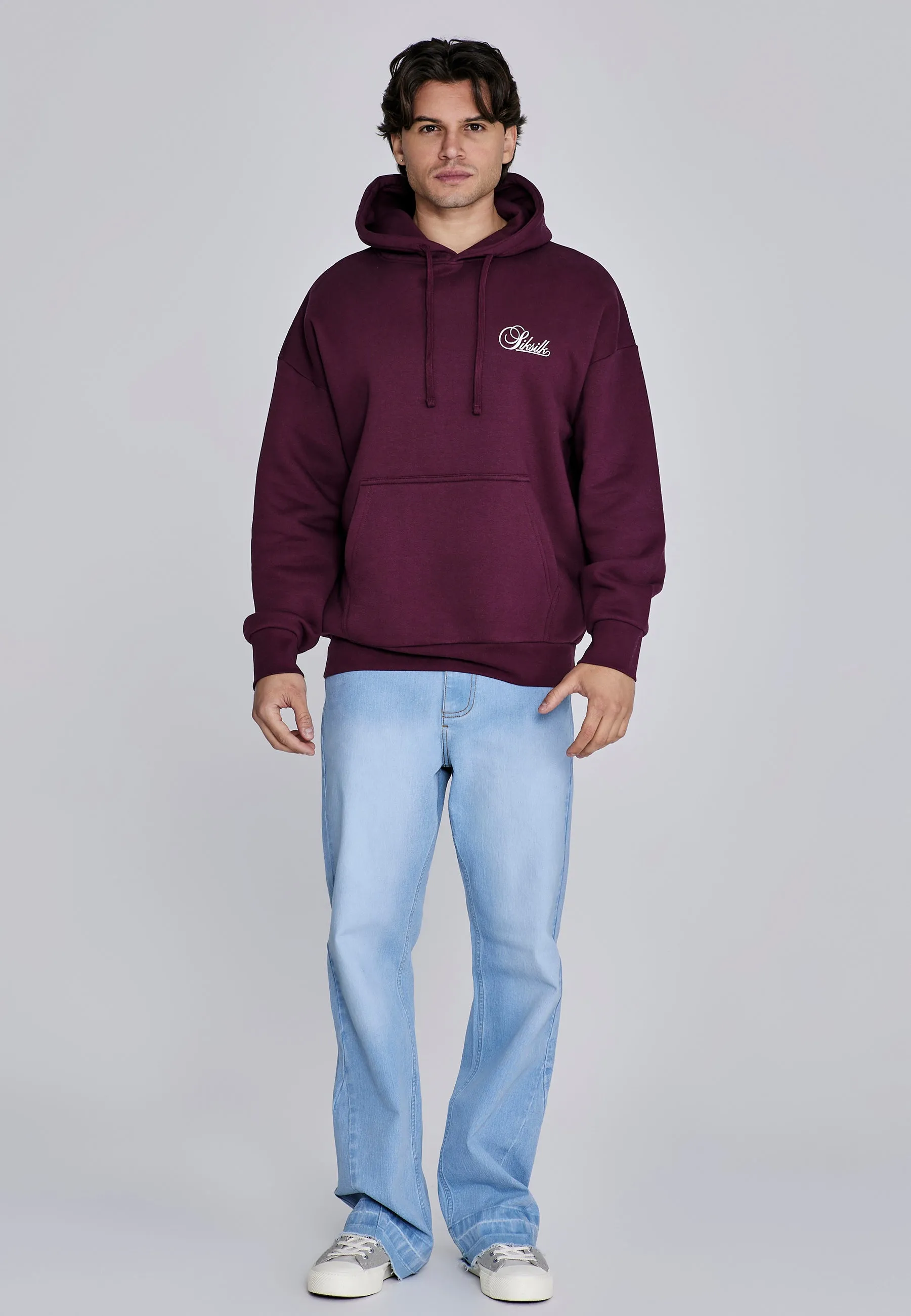 Burgundy Essentials Hoodie sold by Siksilk product image thumbnail 3