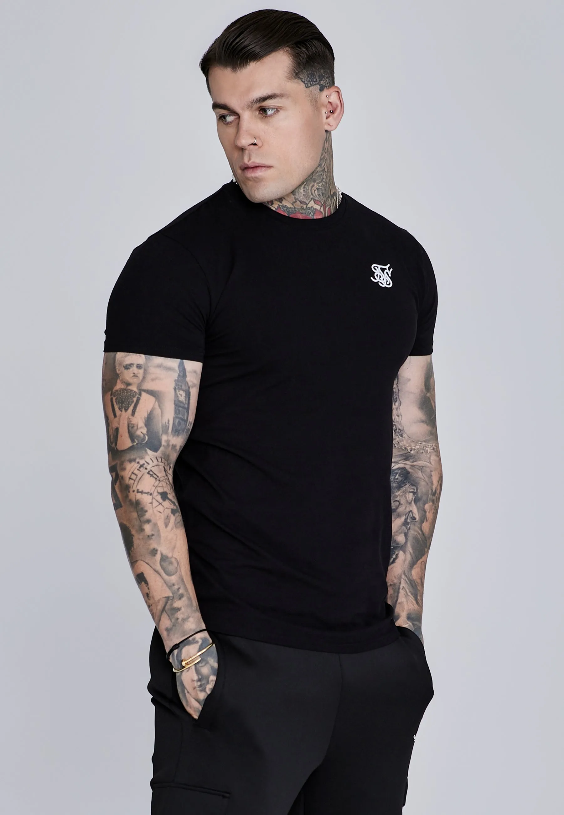 Black Essentials T-Shirt sold by Siksilk