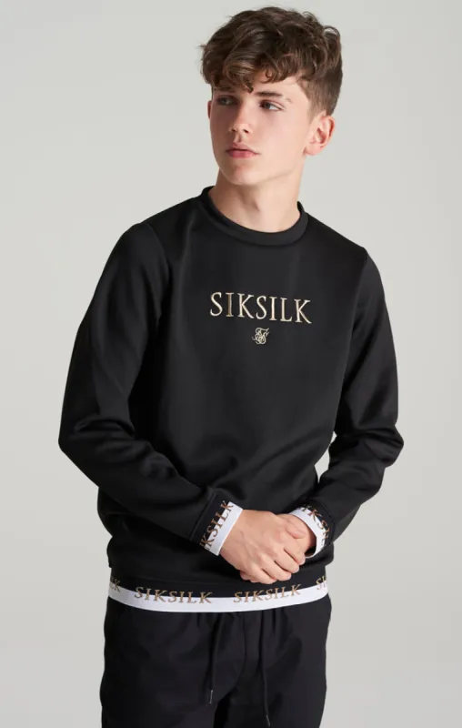Boys Black Taped Sweatshirt sold by Siksilk