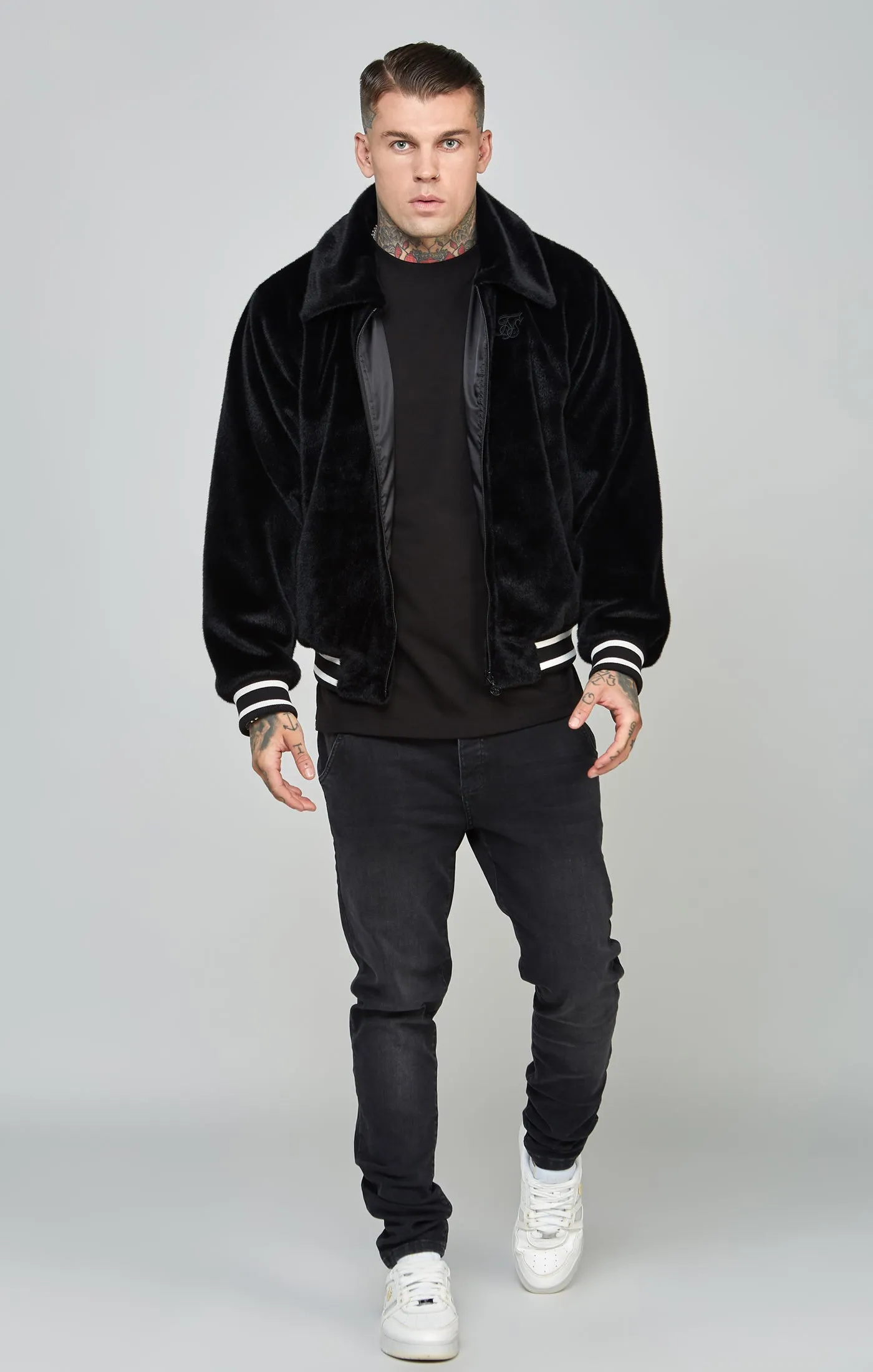 Faux Fur Bomber Jacket sold by Siksilk product image thumbnail 3