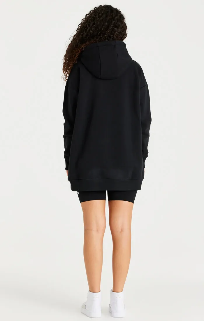 Black Oversize Hoodie Dress sold by Siksilk product image thumbnail 4