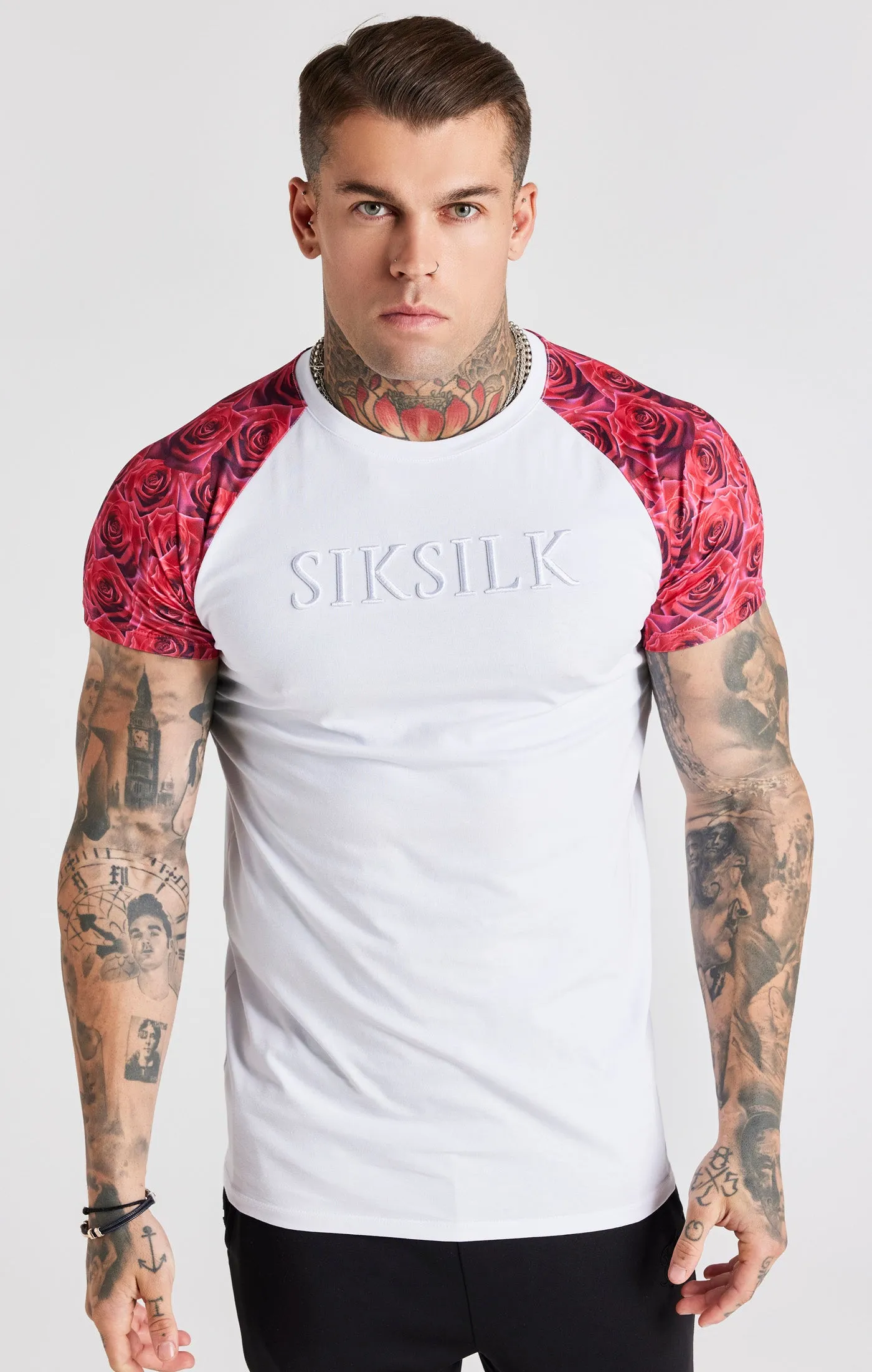 White Raglan T Shirt sold by Siksilk