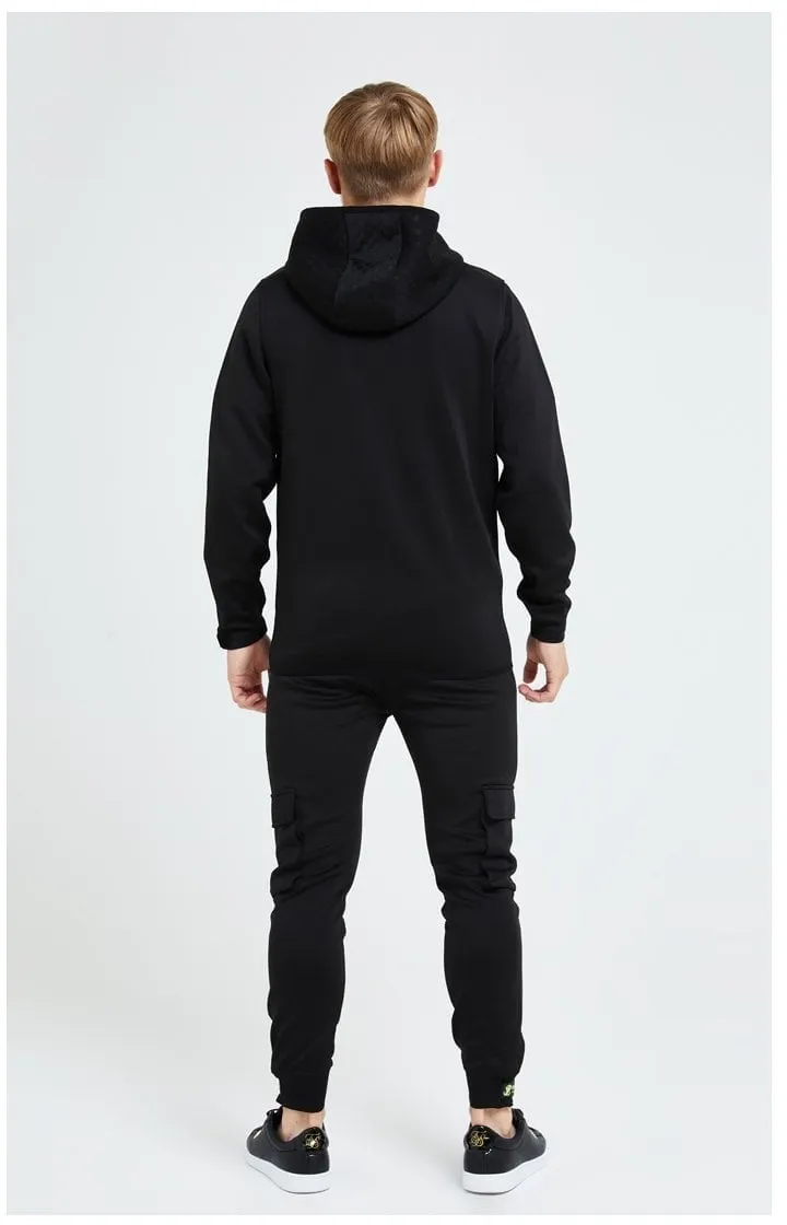 Illusive London Element Agility Zip Through Hoodie - Black & Green sold by Siksilk product image thumbnail 4