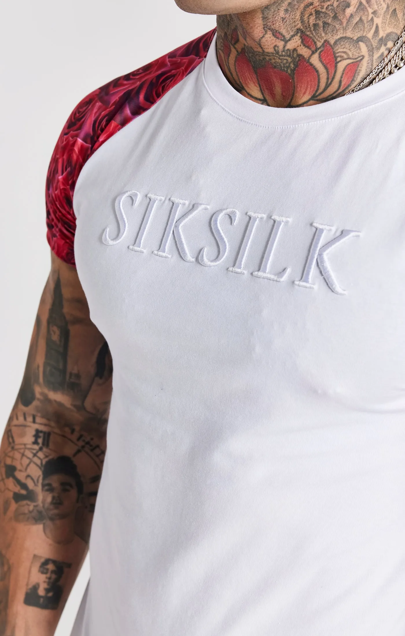 White Raglan T Shirt sold by Siksilk product image thumbnail 2