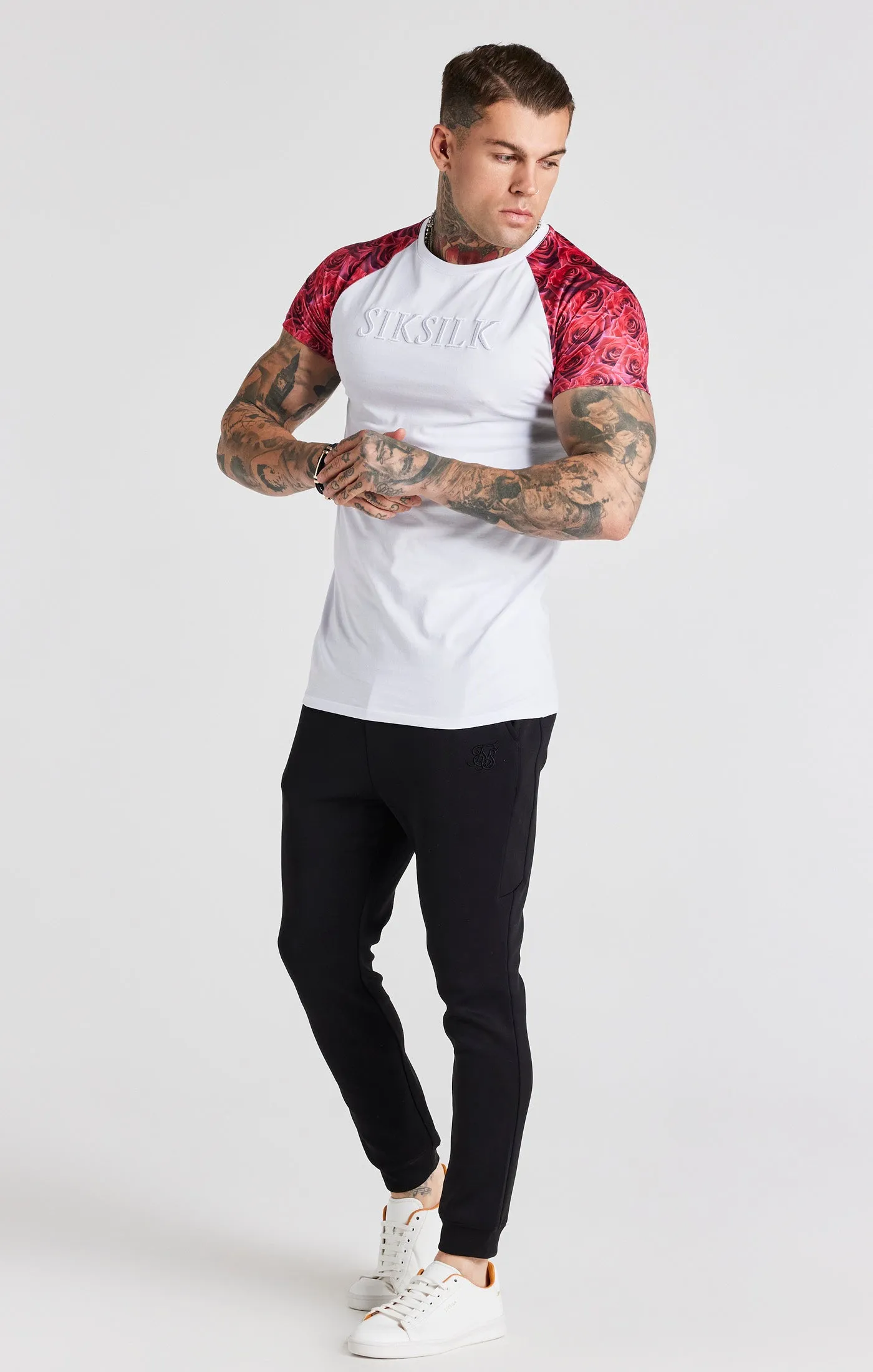 White Raglan T Shirt sold by Siksilk product image thumbnail 3
